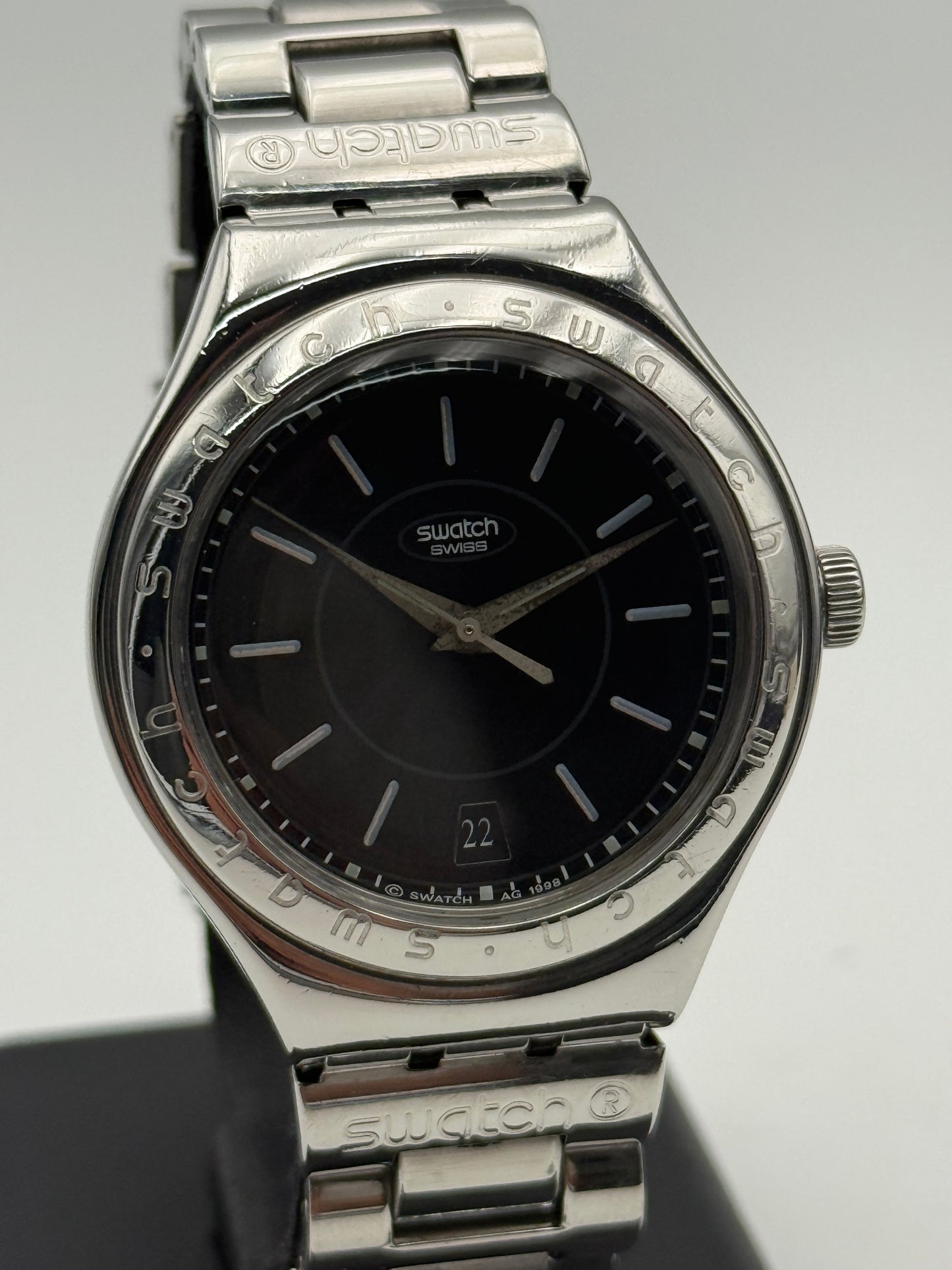 swatch vintage irony automatic steel acciaio 1998 916 38mm