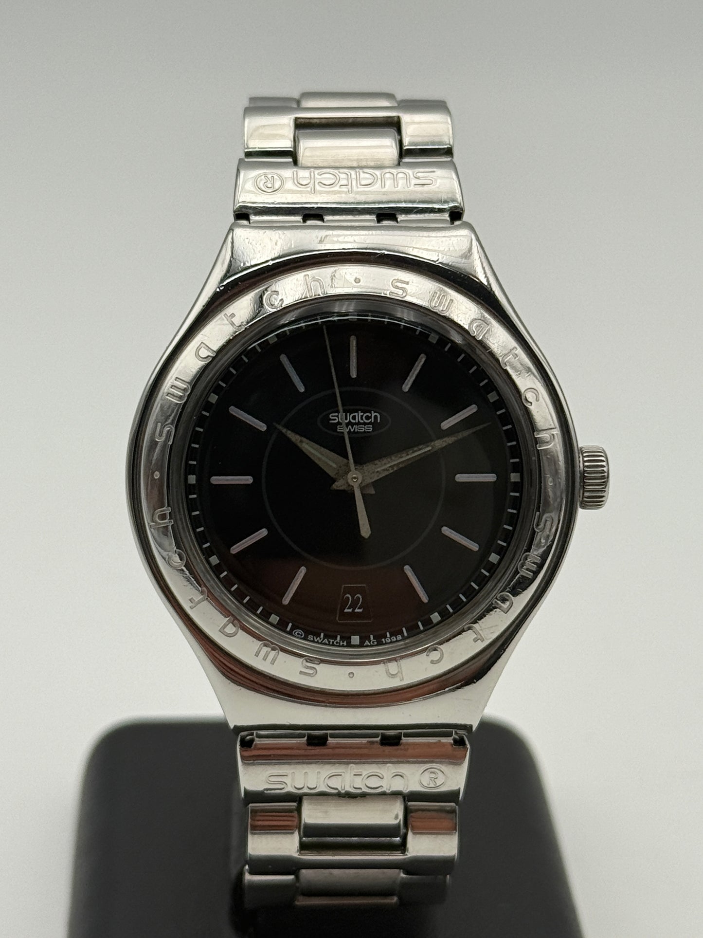 swatch vintage irony automatic steel acciaio 1998 916 38mm