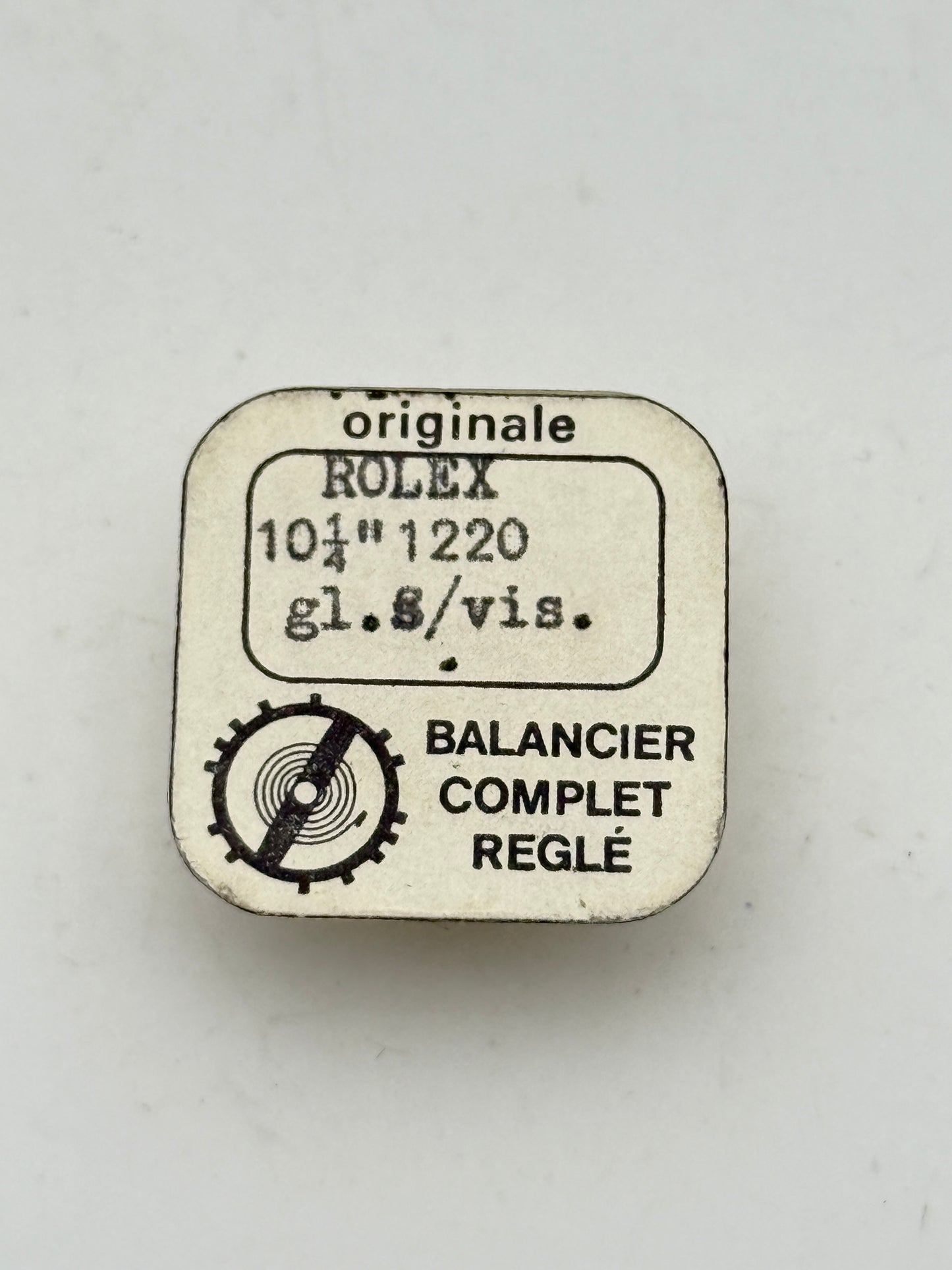 rolex 1220 balance wheel complete bilanciere completo NOS genuine new nuovo blister