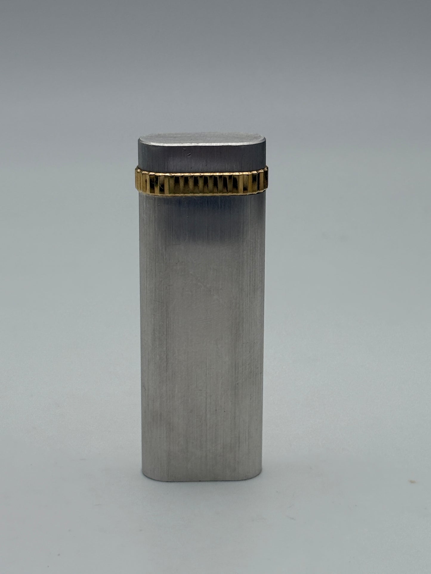 cartier lighter accendino steel-gold