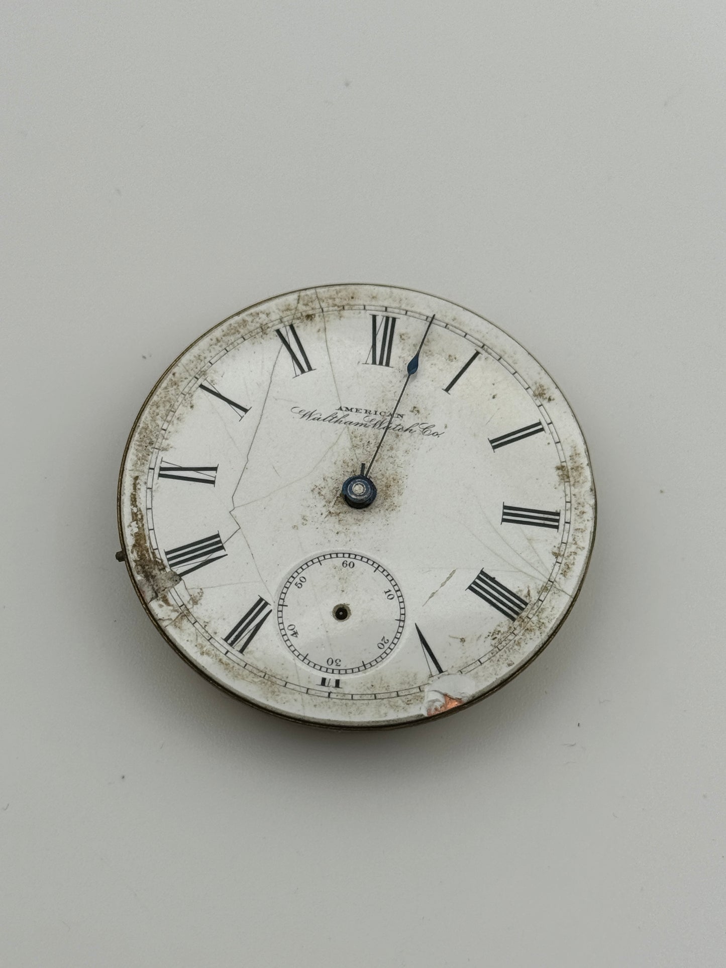 Waltham american watch co. pocket watch movement movimento 42mm