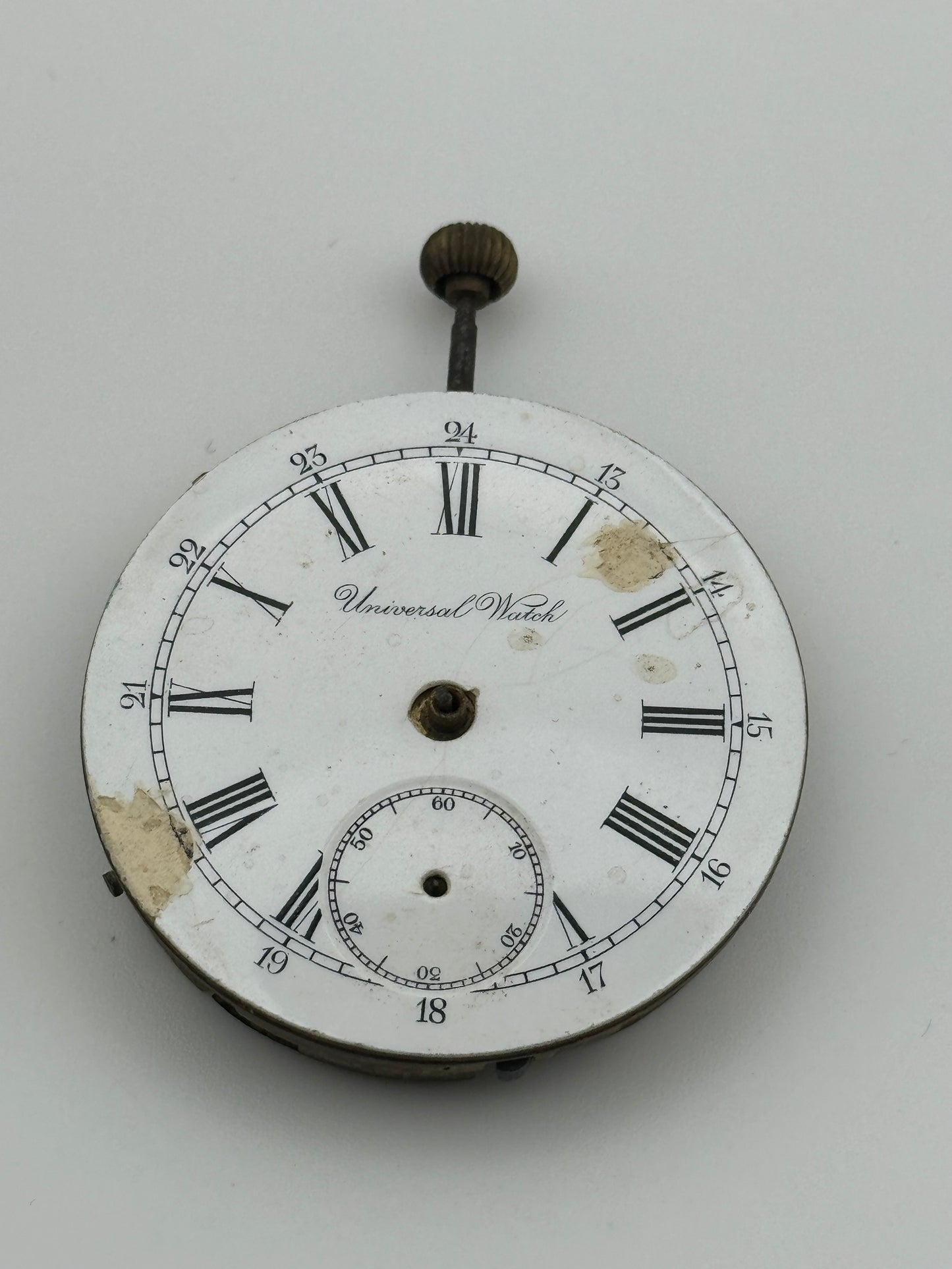 universal watch pocket watch movement movimento brevet 12402 42.8mm