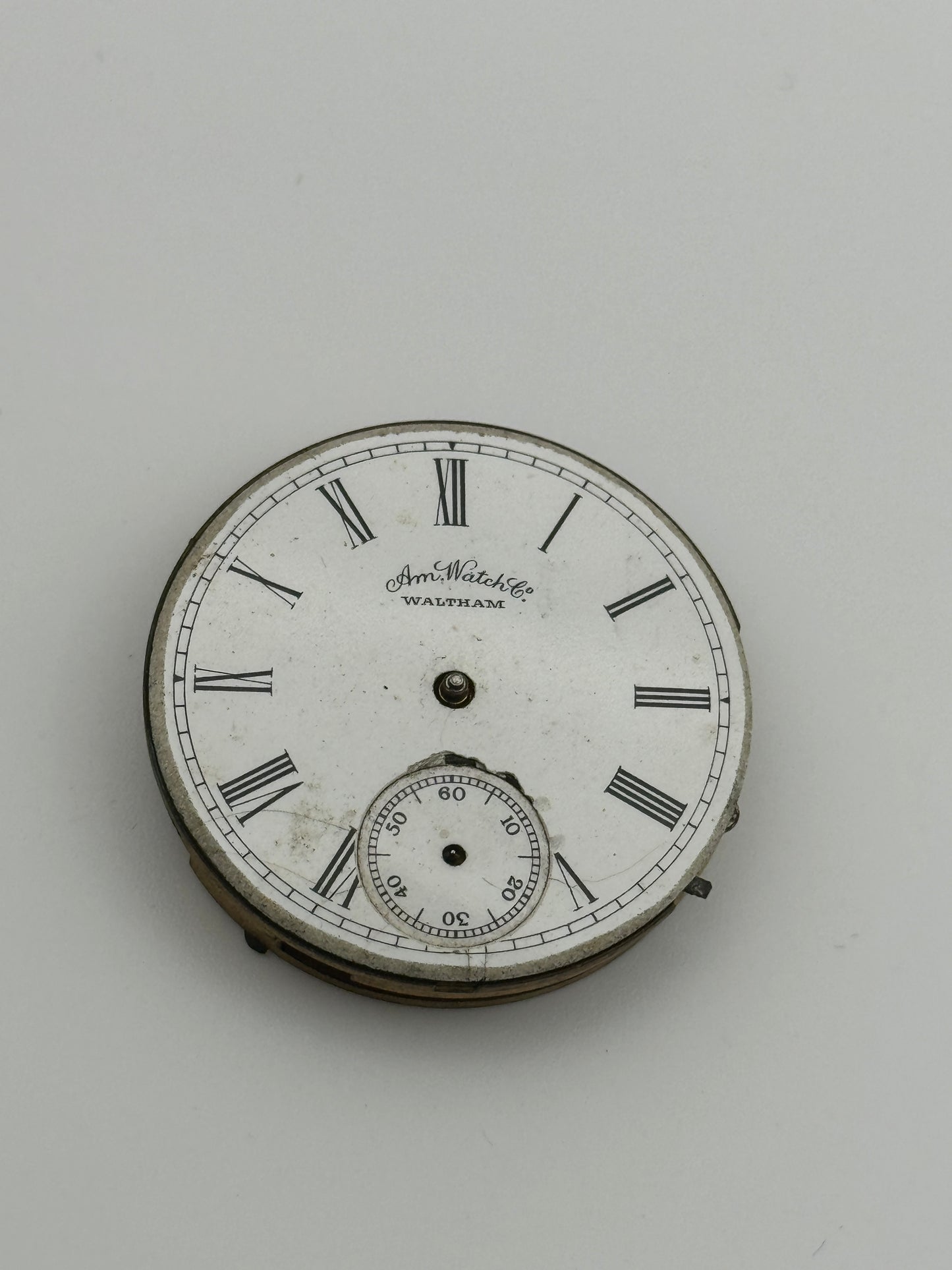 Waltham american watch co. pocket watch movement movimento 34.5mm
