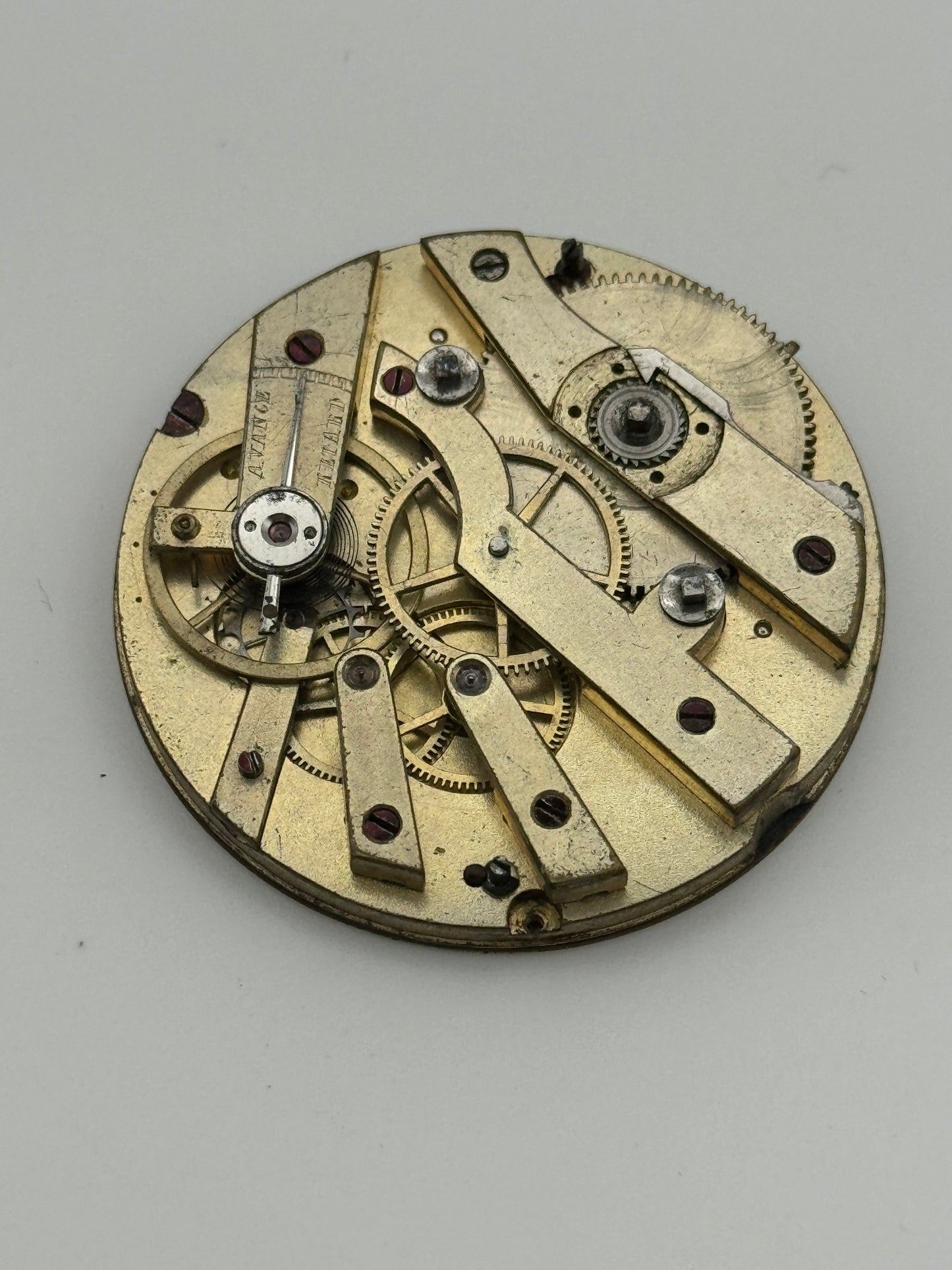 Anonimo pcoket watch gmt dual time cylinder chiavetta keys movement movimento 40.8mm