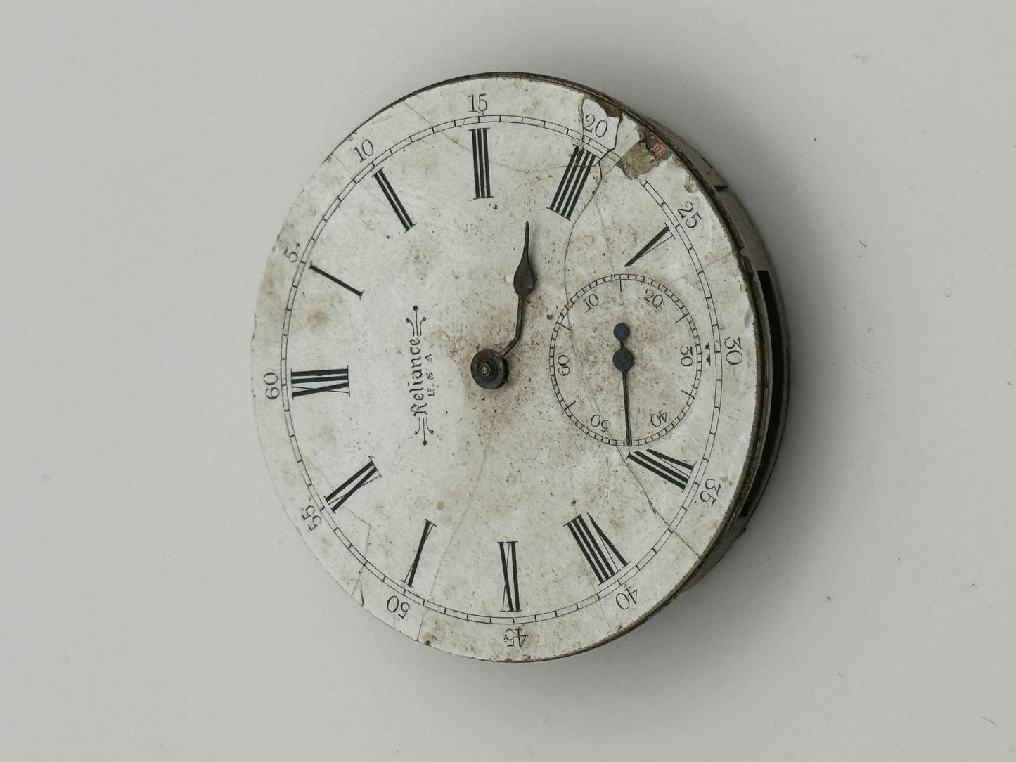 reliance watch co chicago usa pocket watch movement movimento 42mm balance wheel ok bilanciere ok