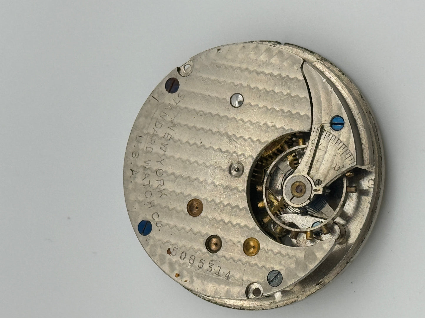 new york standard watch co usa pocket watch movement movimento 45.7mm