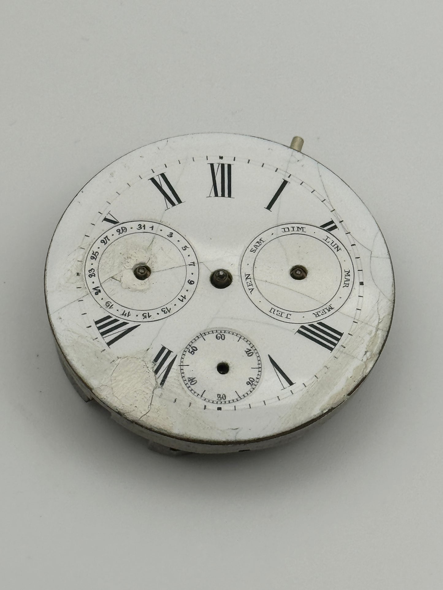 Anonimo pocket watch movement movimento calendar 40.8mm