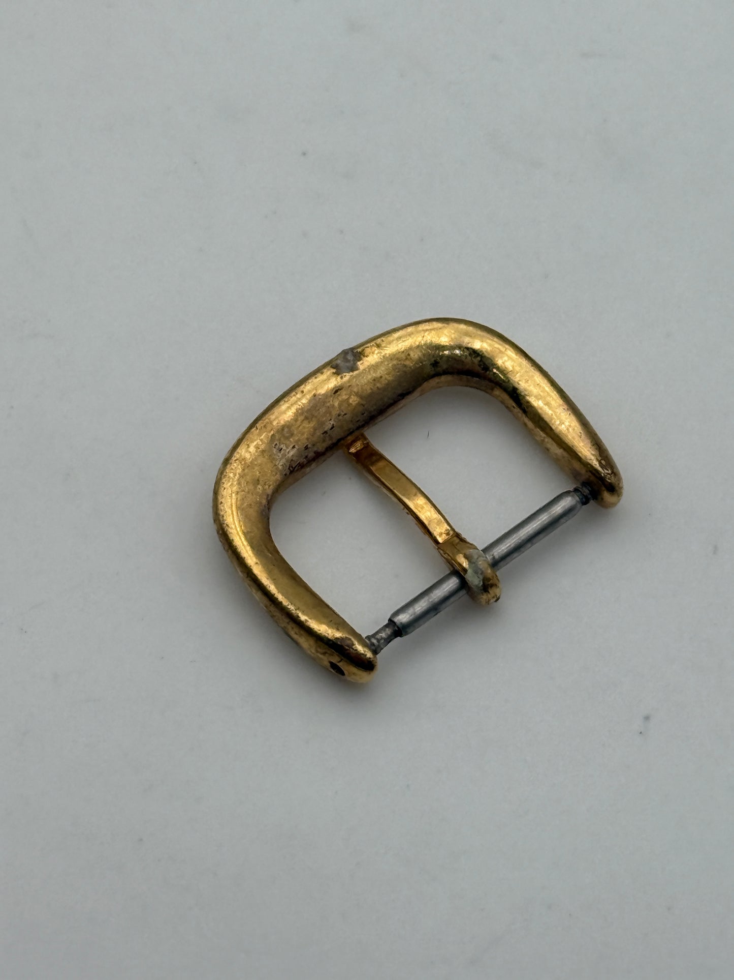 fossil fibbia buckle vintage 16mm gold plated
