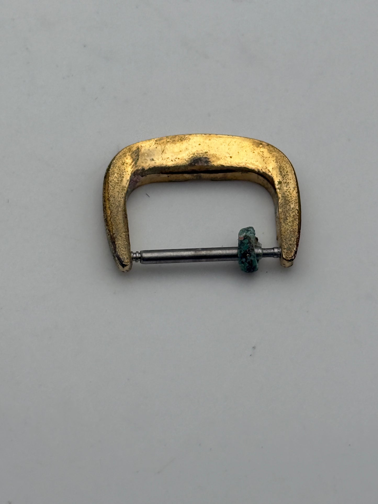 fossil fibbia buckle vintage 16mm gold plated