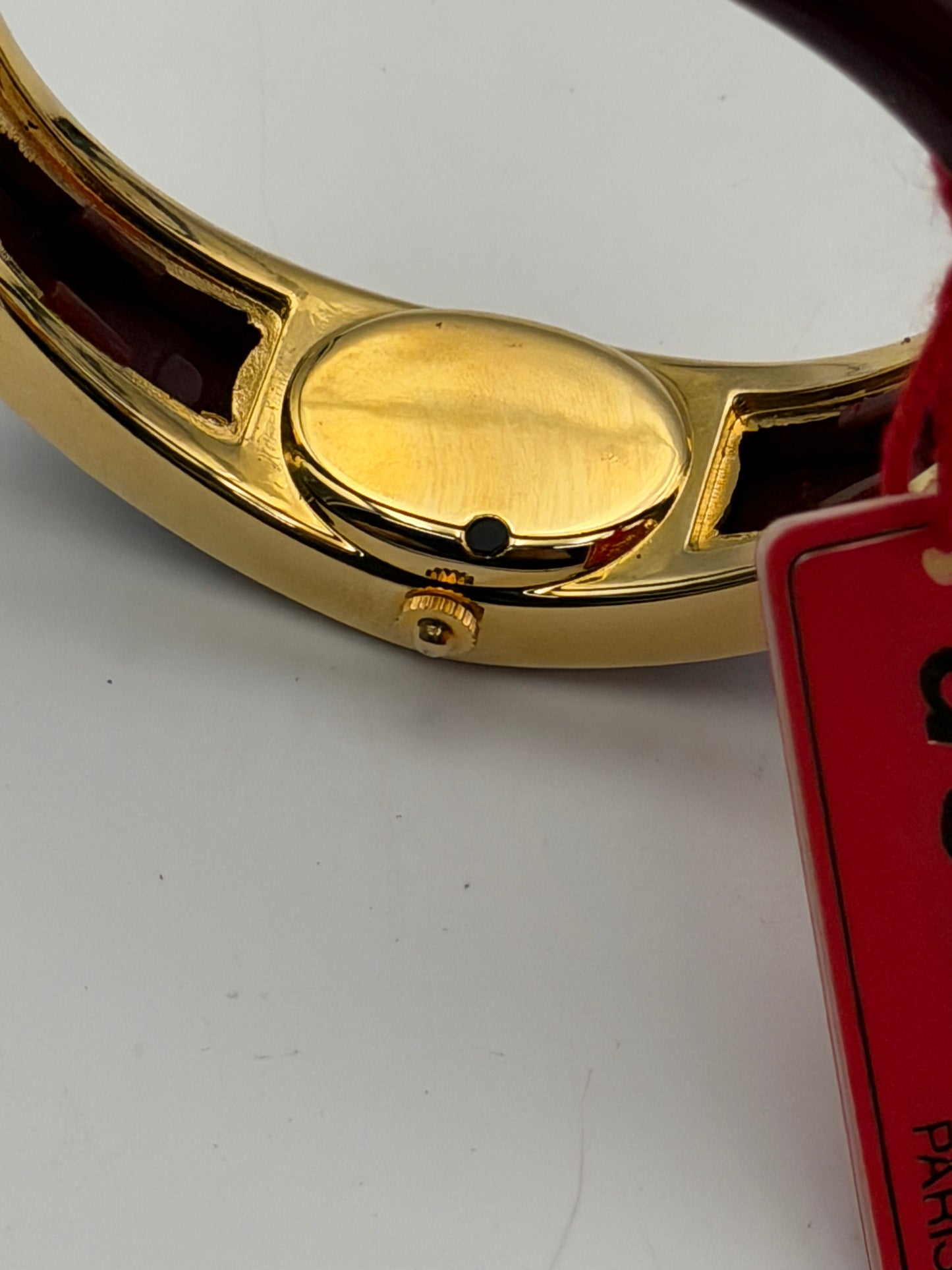 astor vintage watch red 70s nos swiss made 14mm