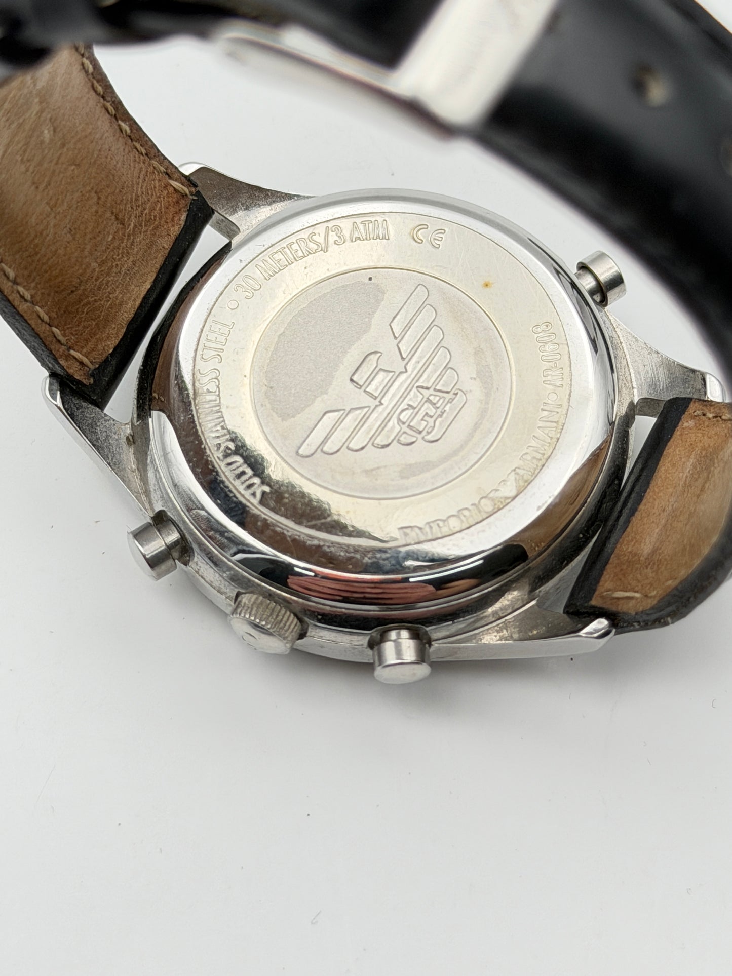 emporio armani alarm watch gmt referenza ar-0608 cassa da 37mm