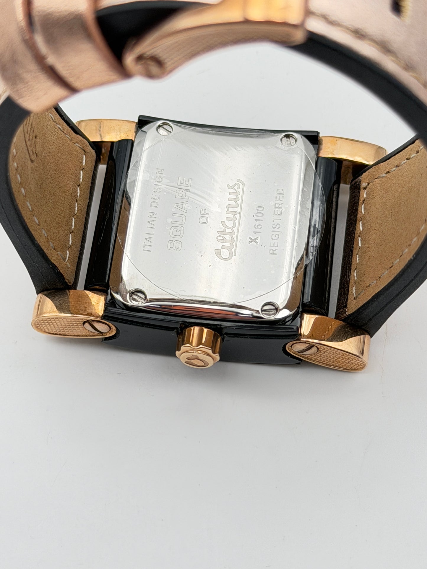 altanus square 16100 34mm quartz nos watch