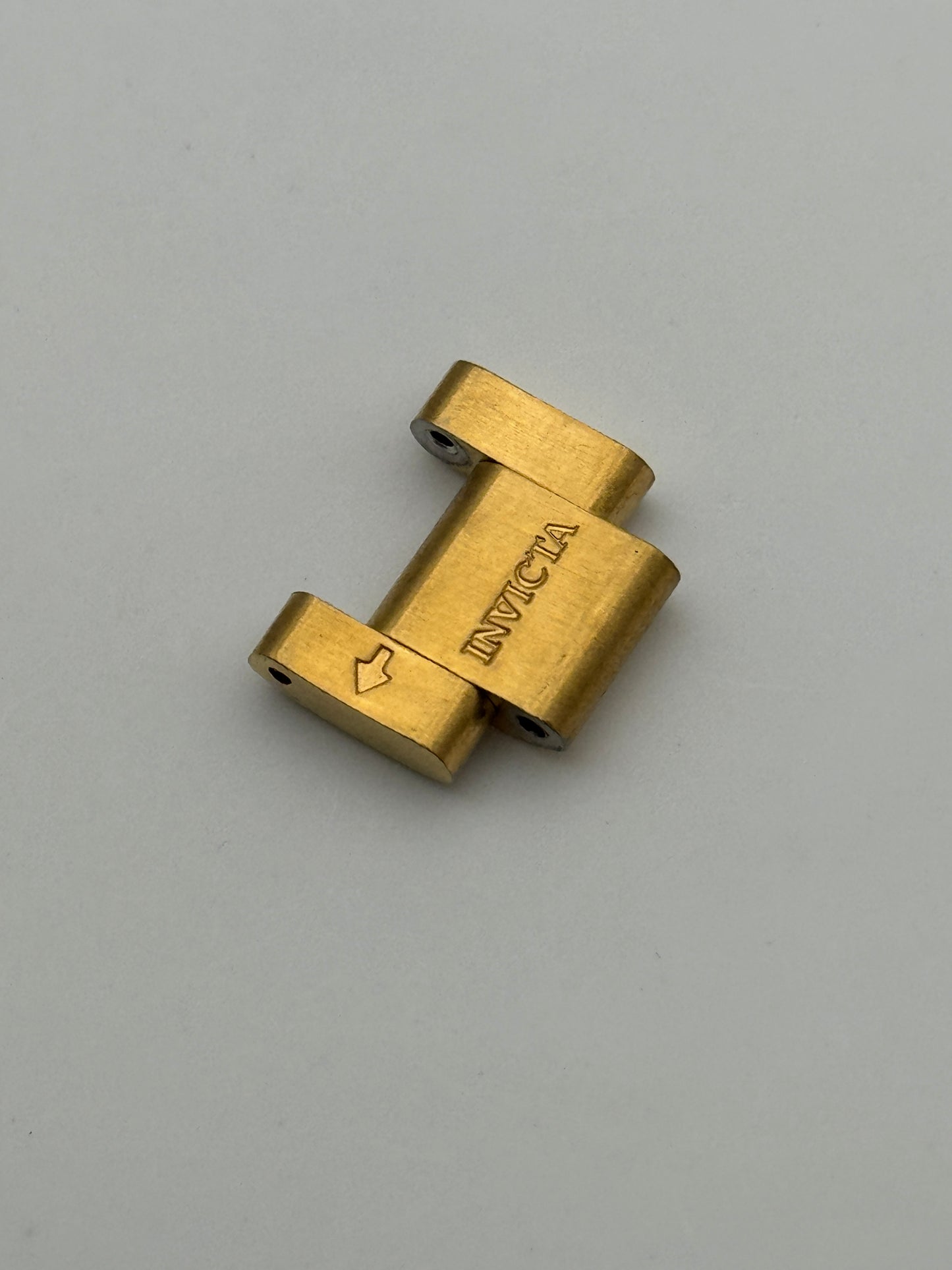 Invicta maglia link gold plated 16mm automatic