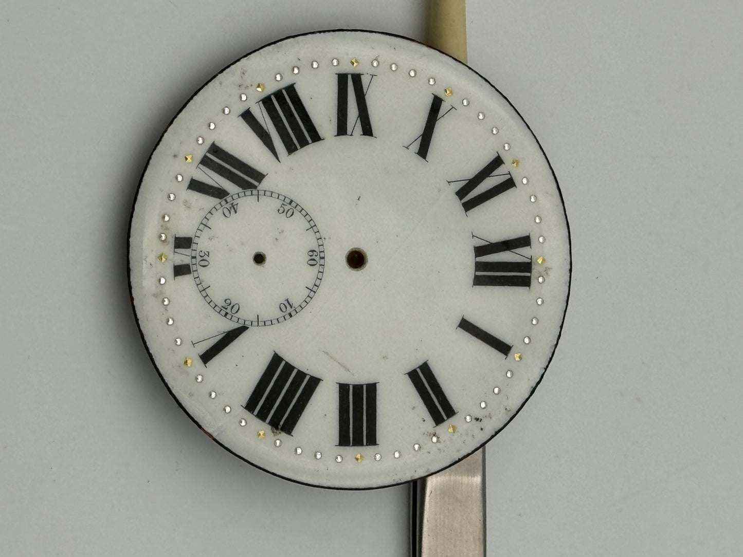 pocket watch dial quadrante porcelain 12h 56.5mm