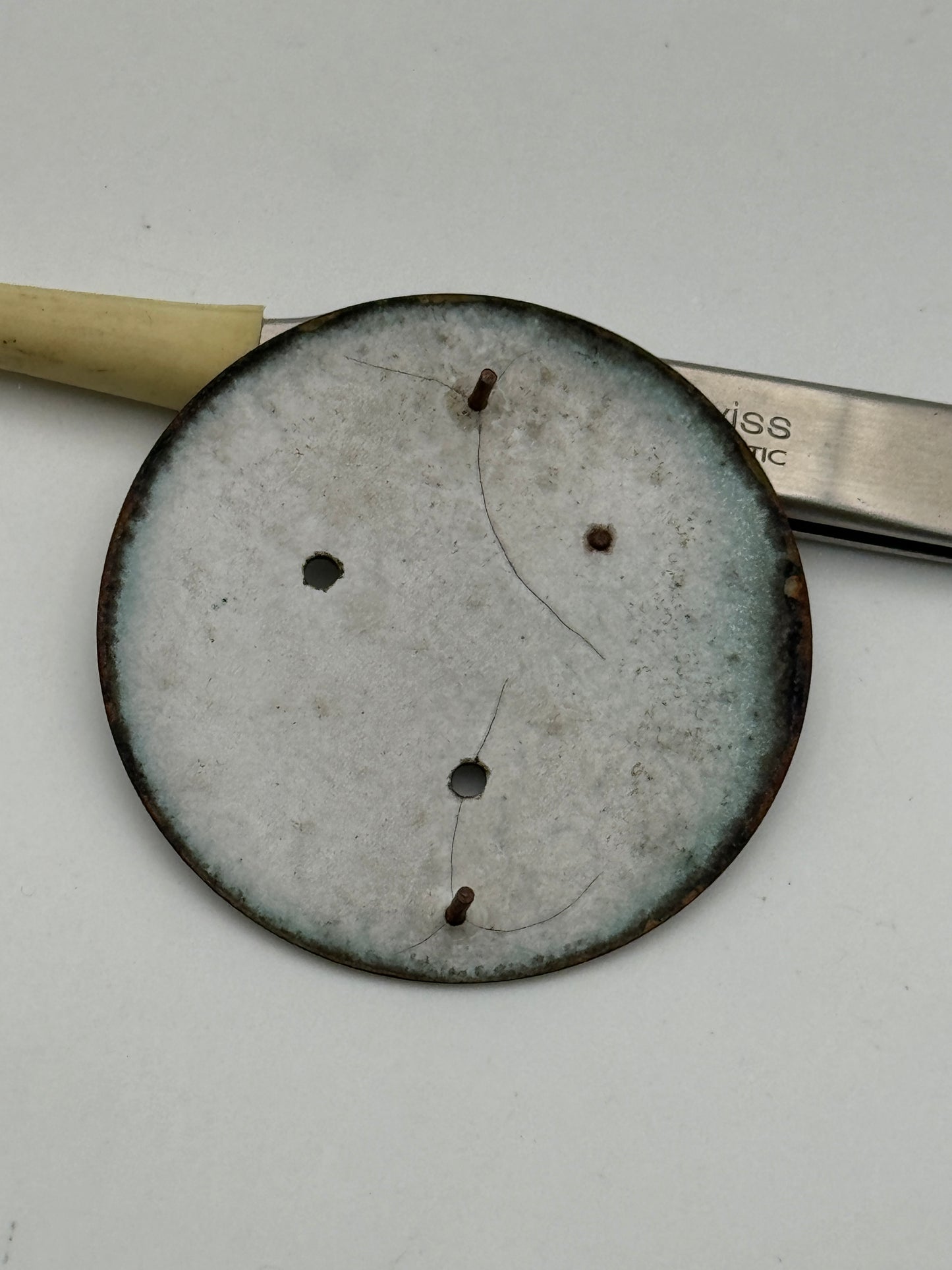 pocket watch dial quadrante calendar complicated porcelain 12h 42.3mm