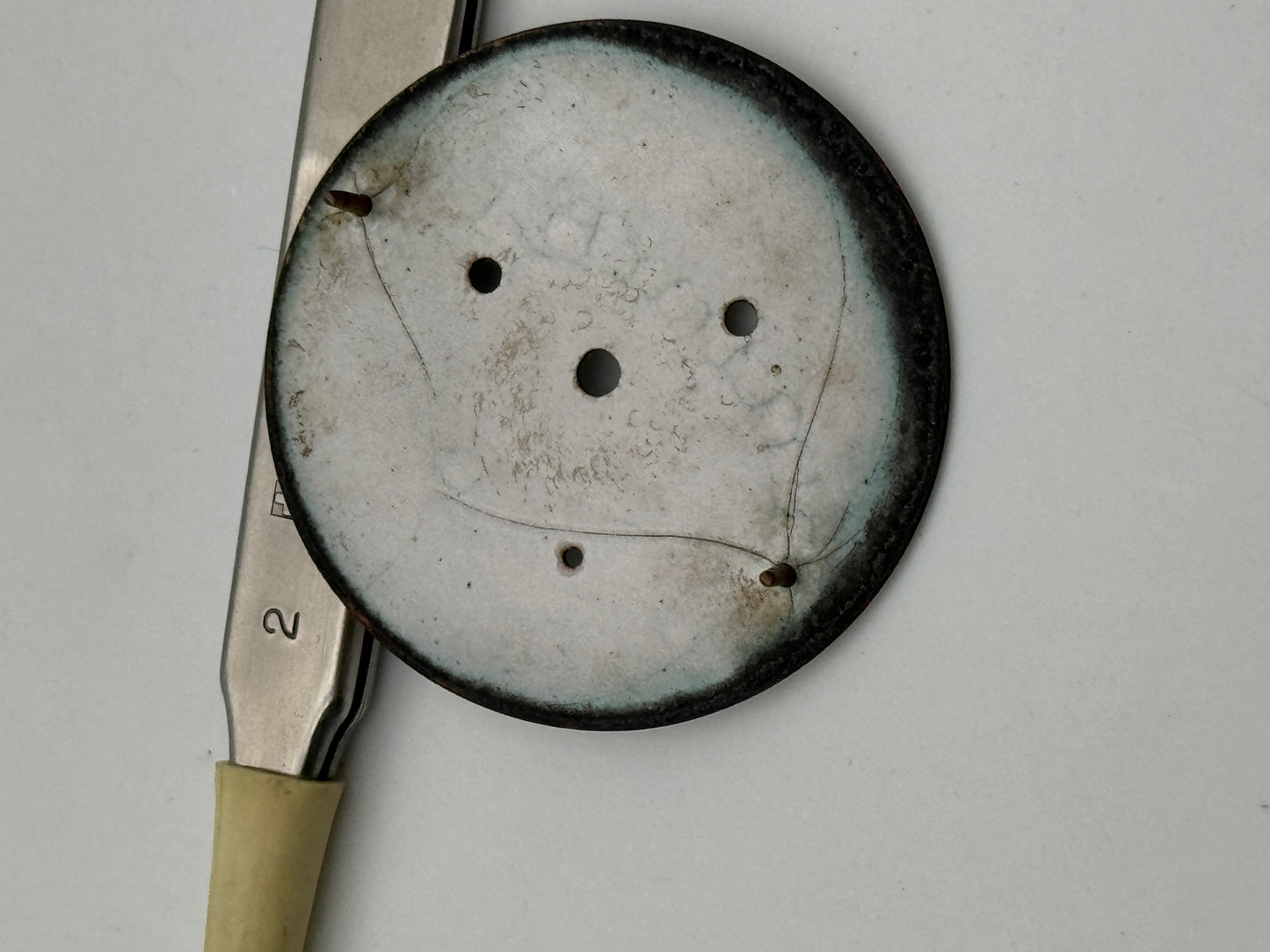 pocket watch dial quadrante porcelain 12h 40.3mm calendar