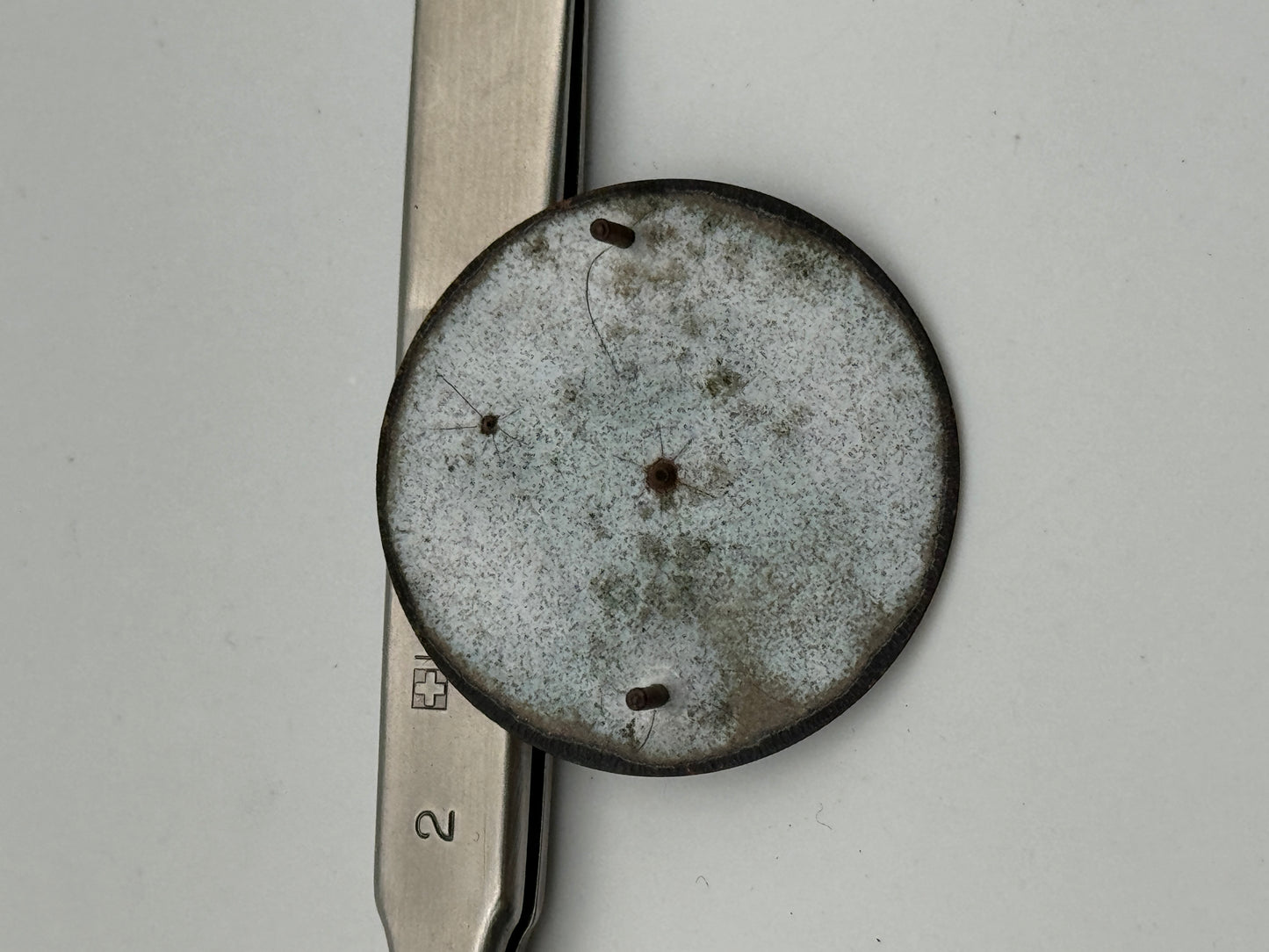 pocket watch dial quadrante porcelain 12h 30.9mm
