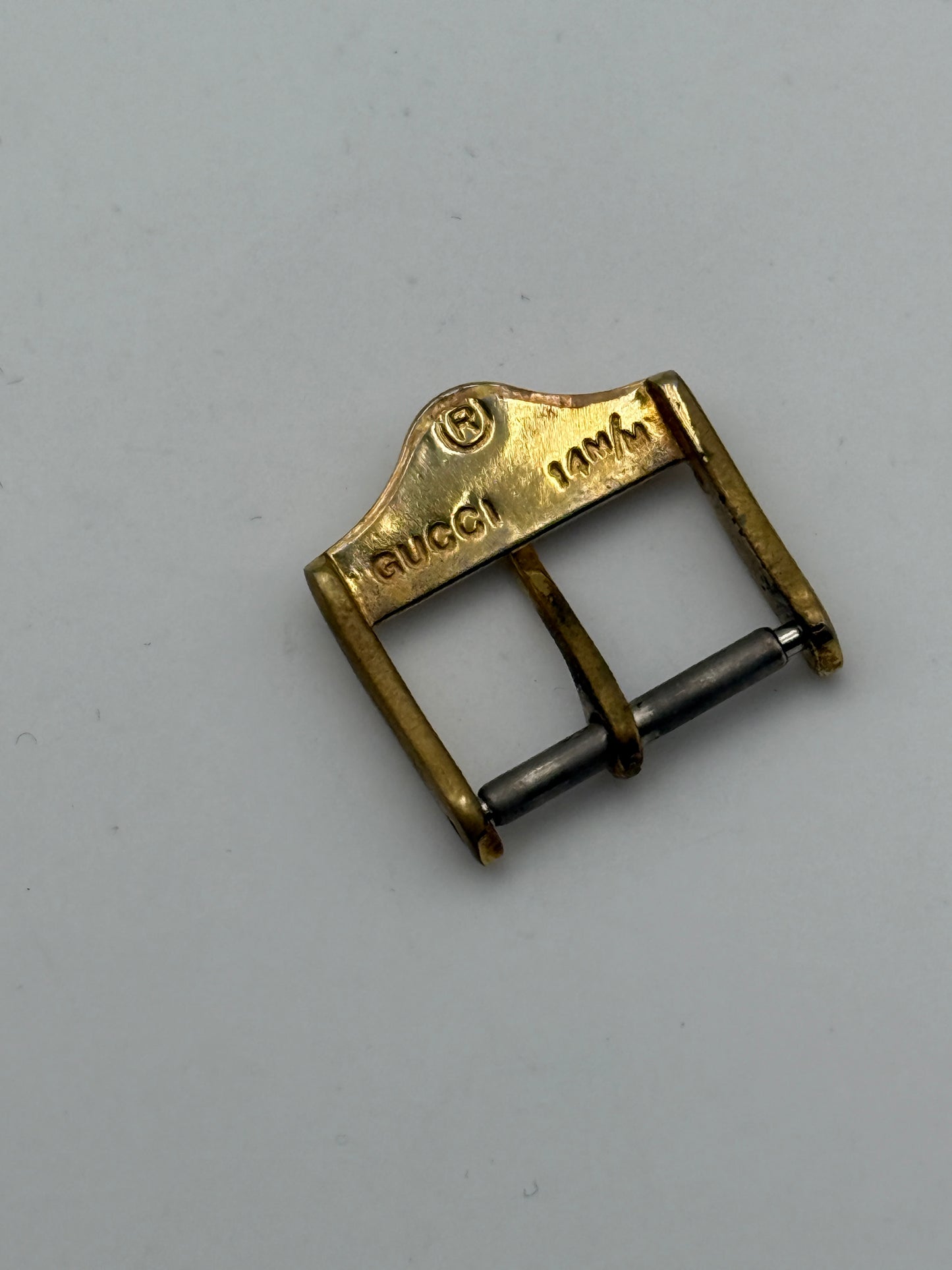 gucci fibbia buckle gold plated 14mm swiss made