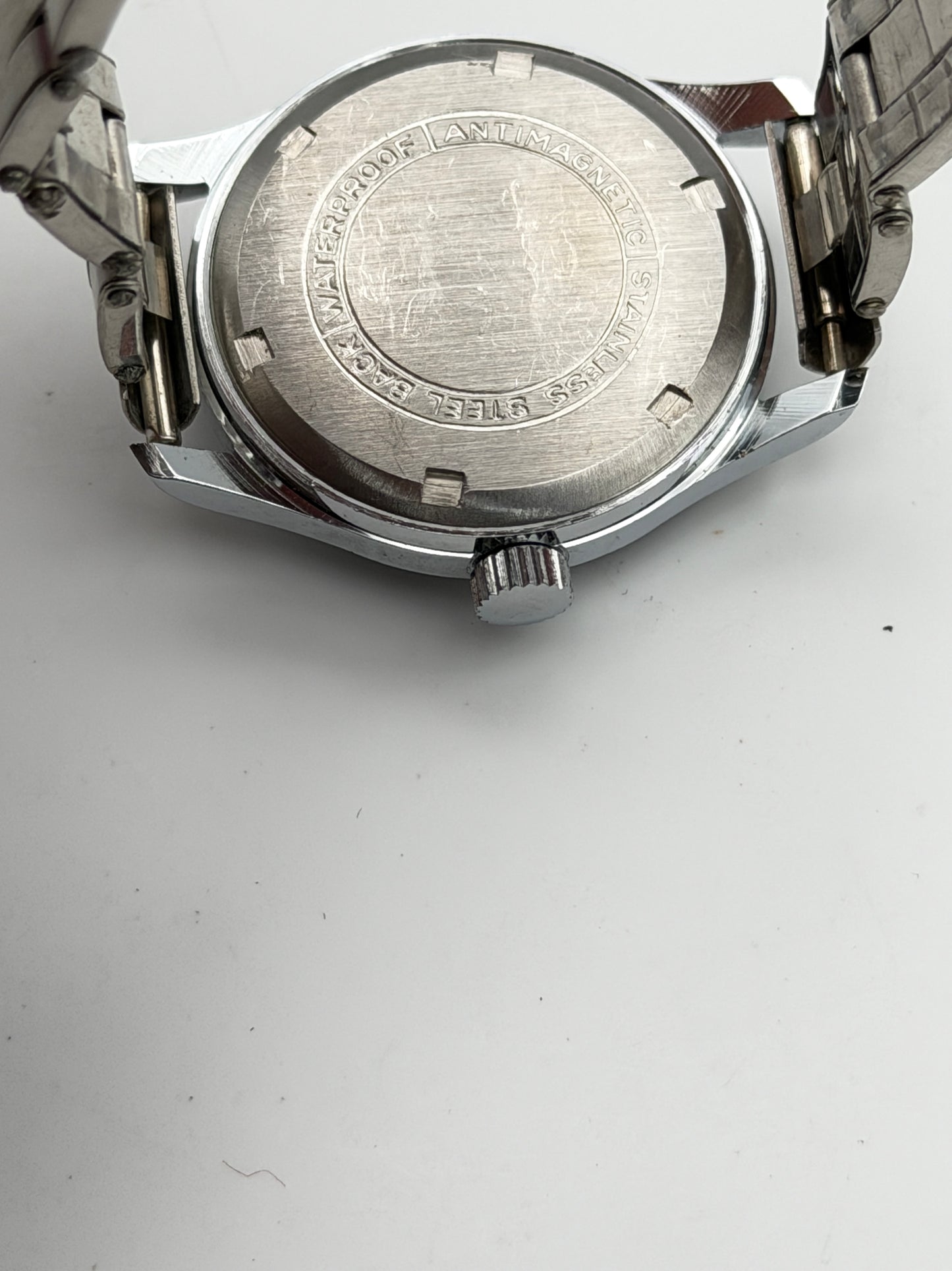 pilsen watch vintage new nos swiss made 33mm blue