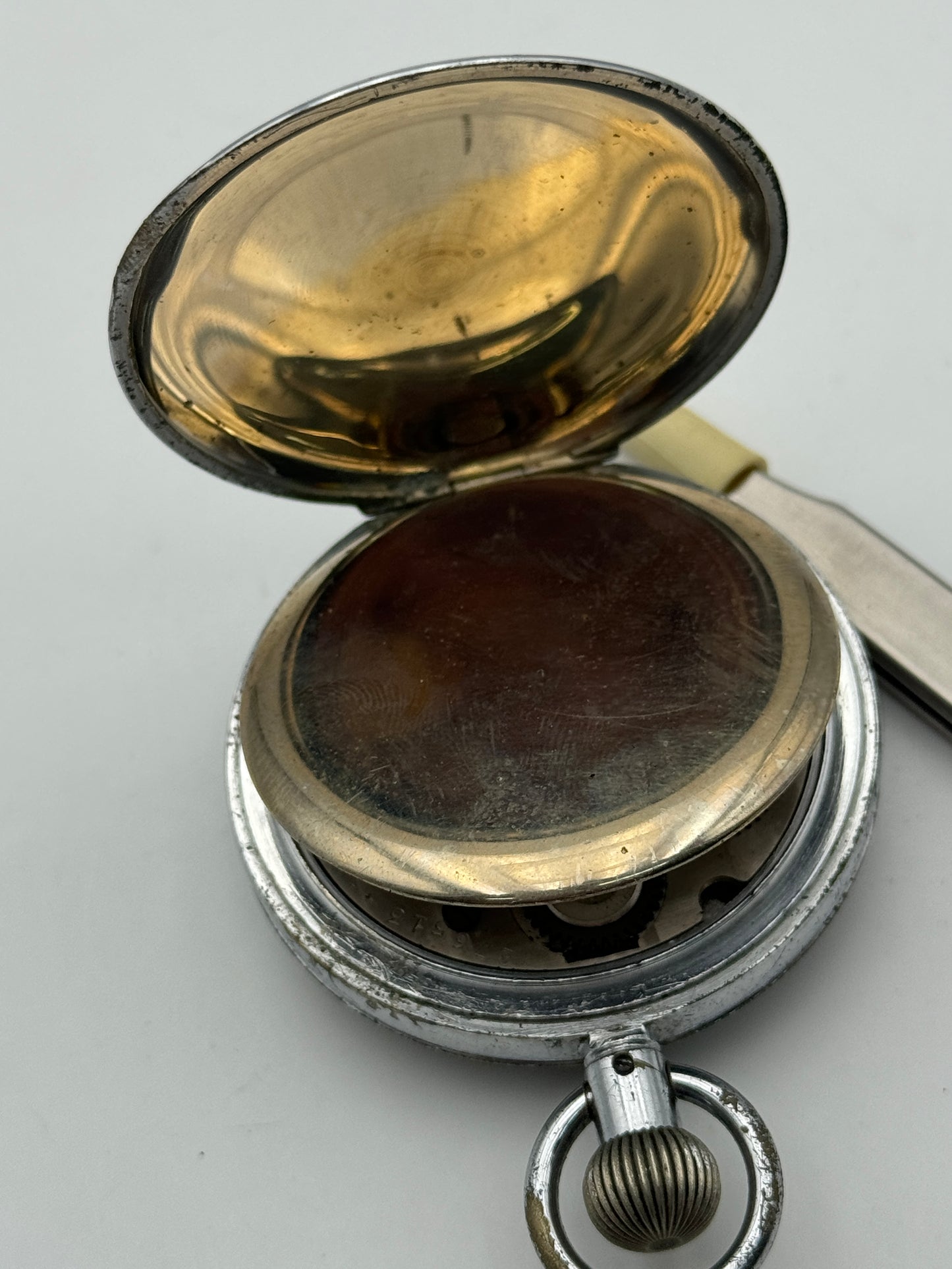 Lemania stopwatch 50mm pocket watch