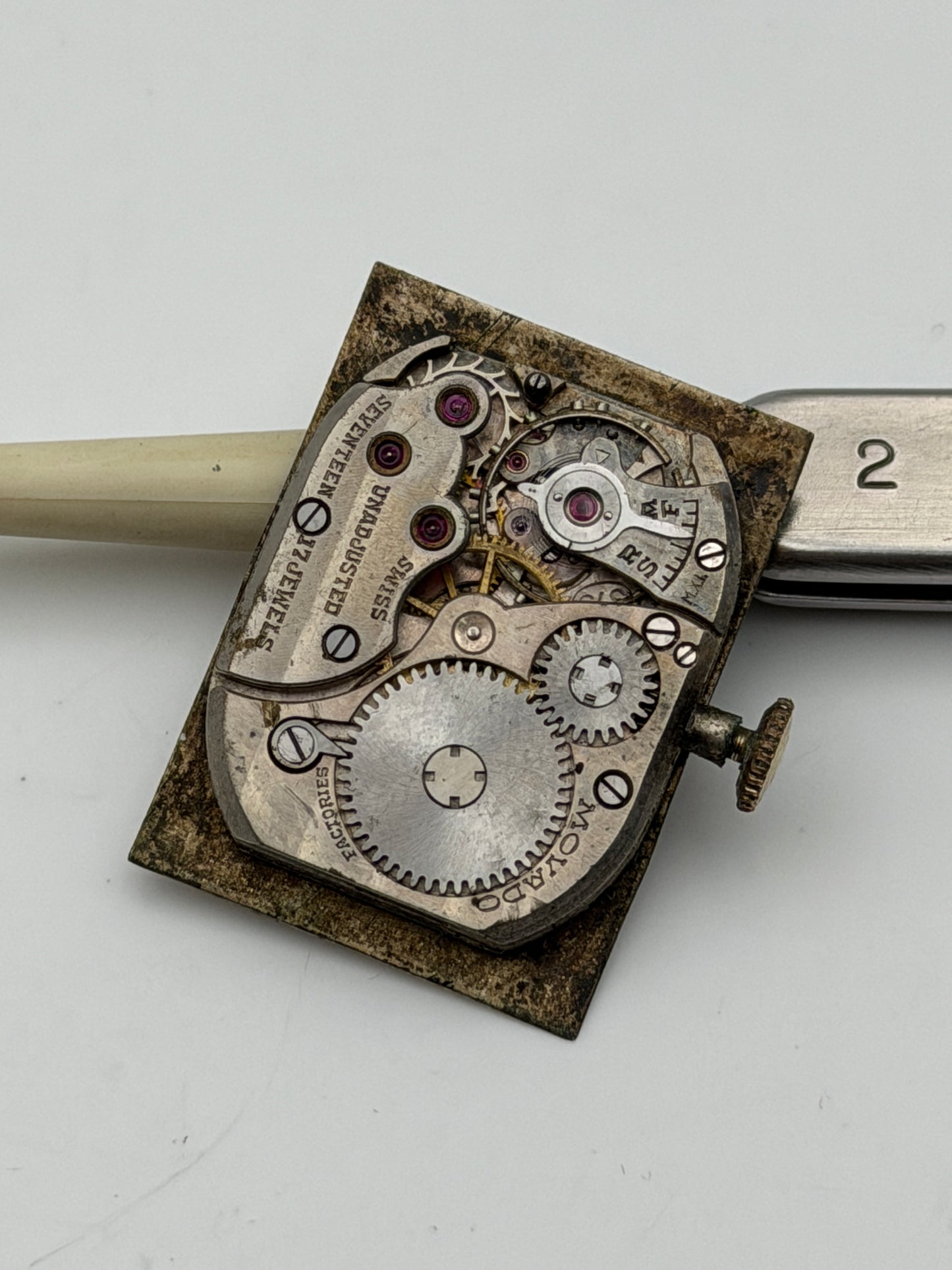 movado 17 jewels art decò movement movimento vintage rare
