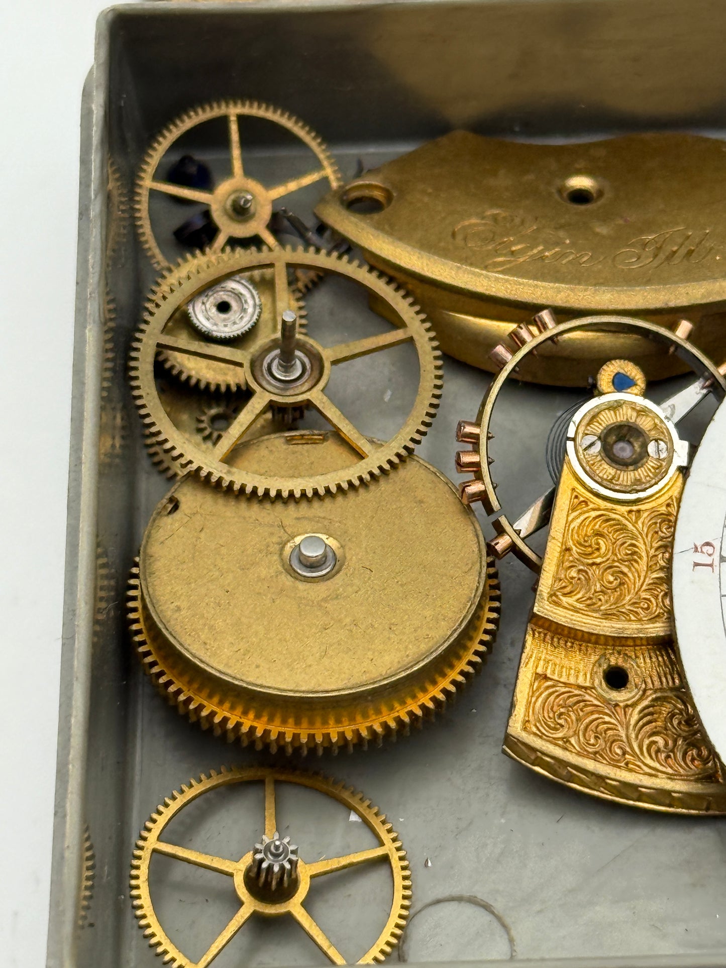 elgin natl watch co 45,5mm pocket watch movement movimento
