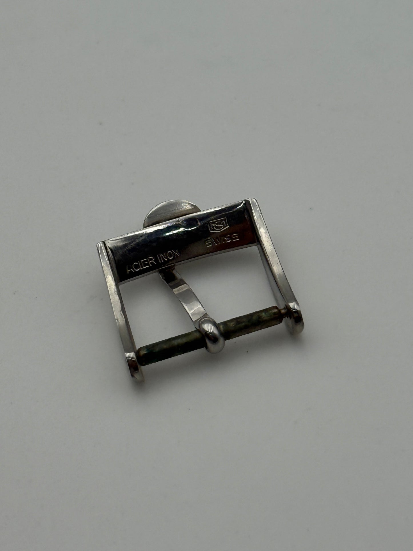 omega acciaio 14mm steel fibbia buckle