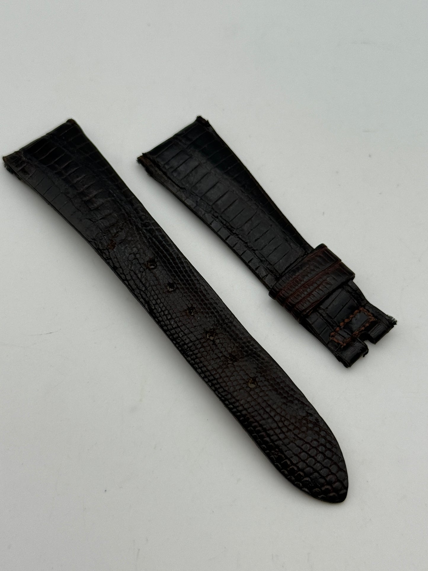 omega 17mm cinturino strap leather vintage