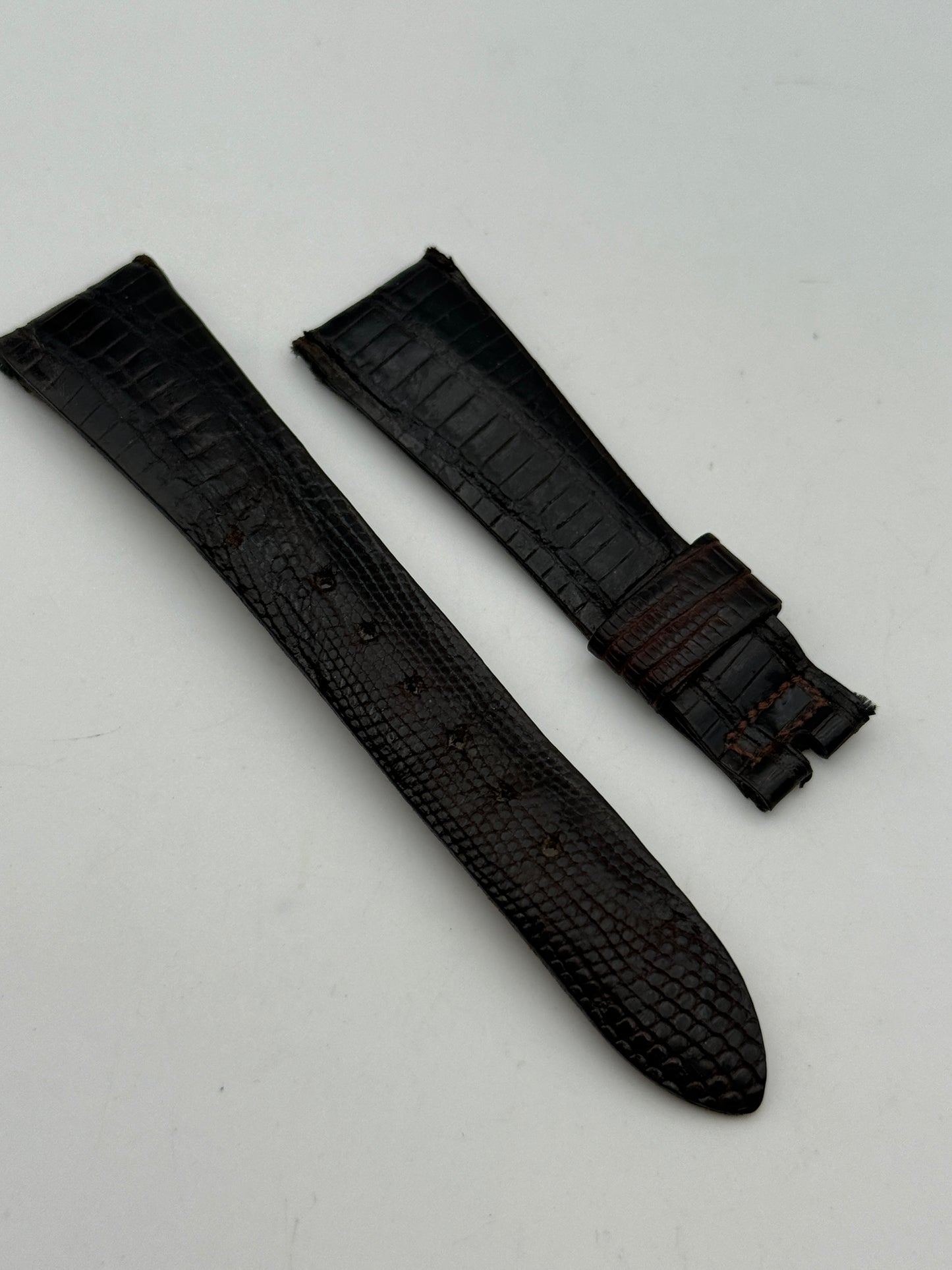 omega 17mm cinturino strap leather vintage