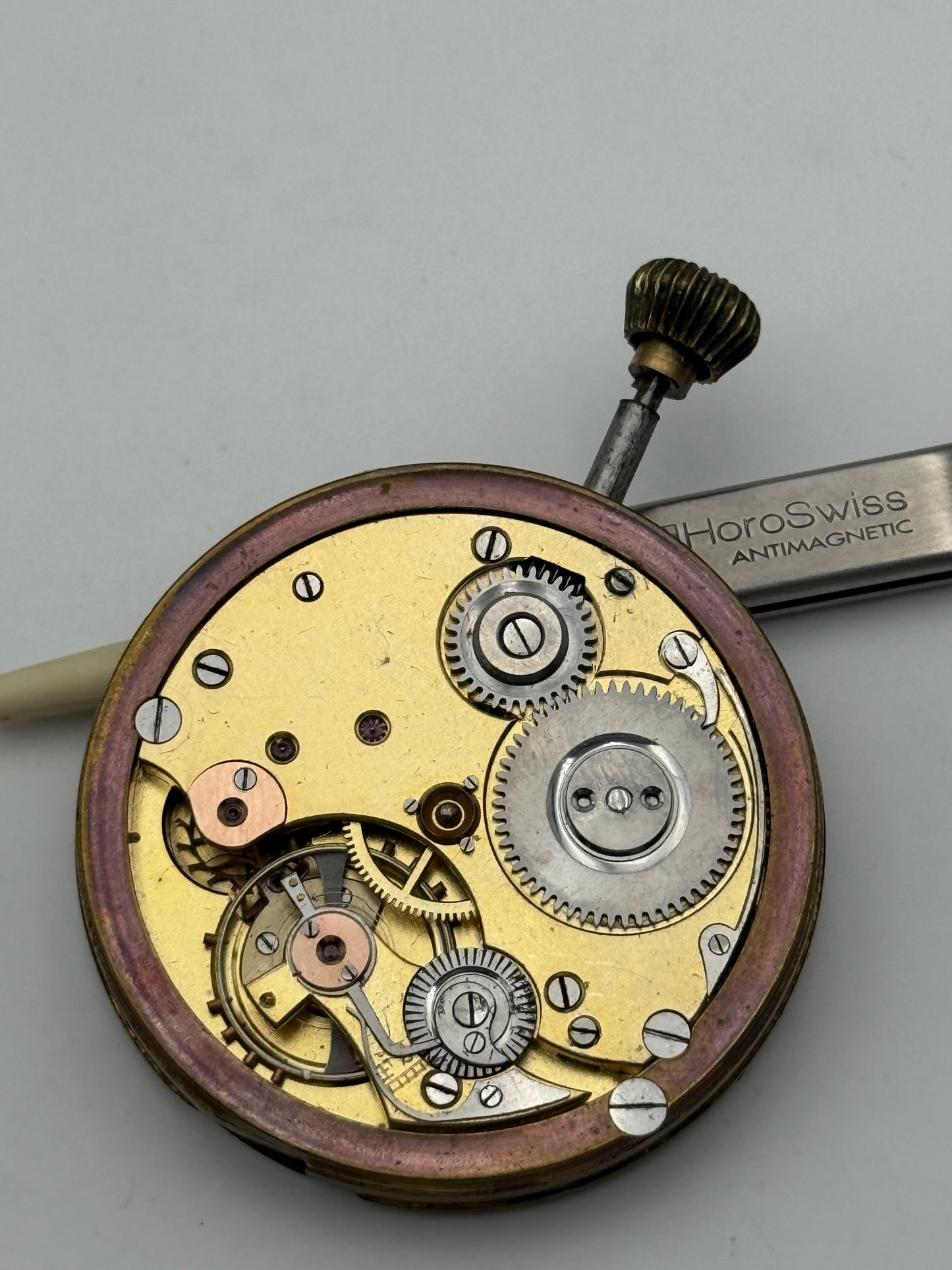 pocket watch movement movimento swan neck collo di cigno 48mm porcelain diamond
