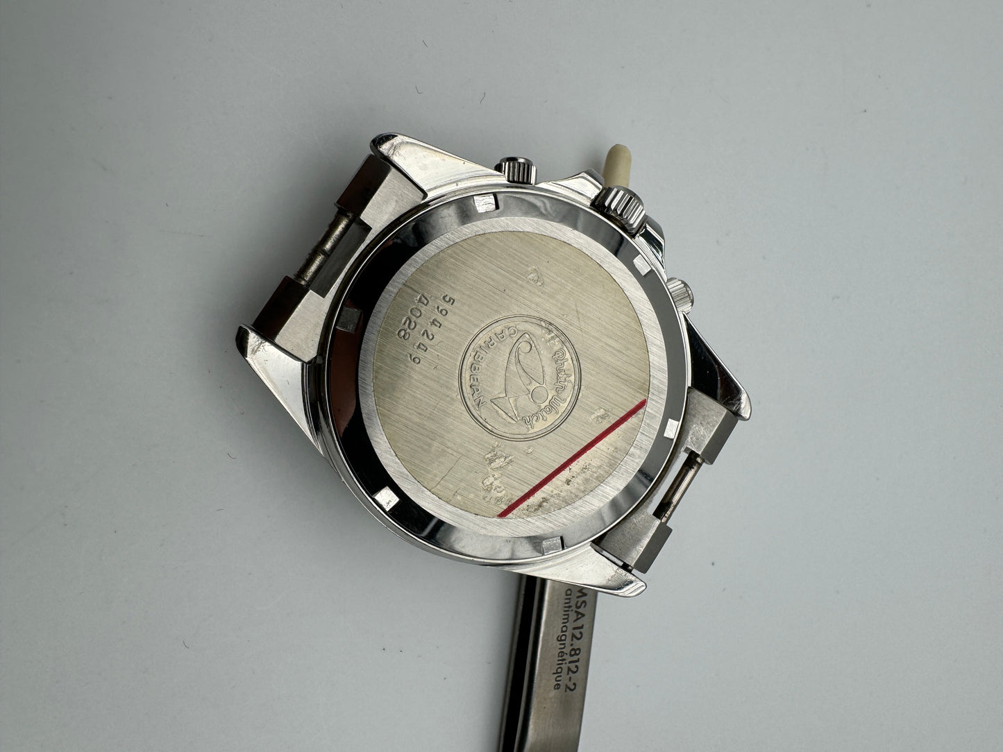 Philip Watch cassa case eta valjoux 7750 caribbean ref.594249 4028 chrono nos