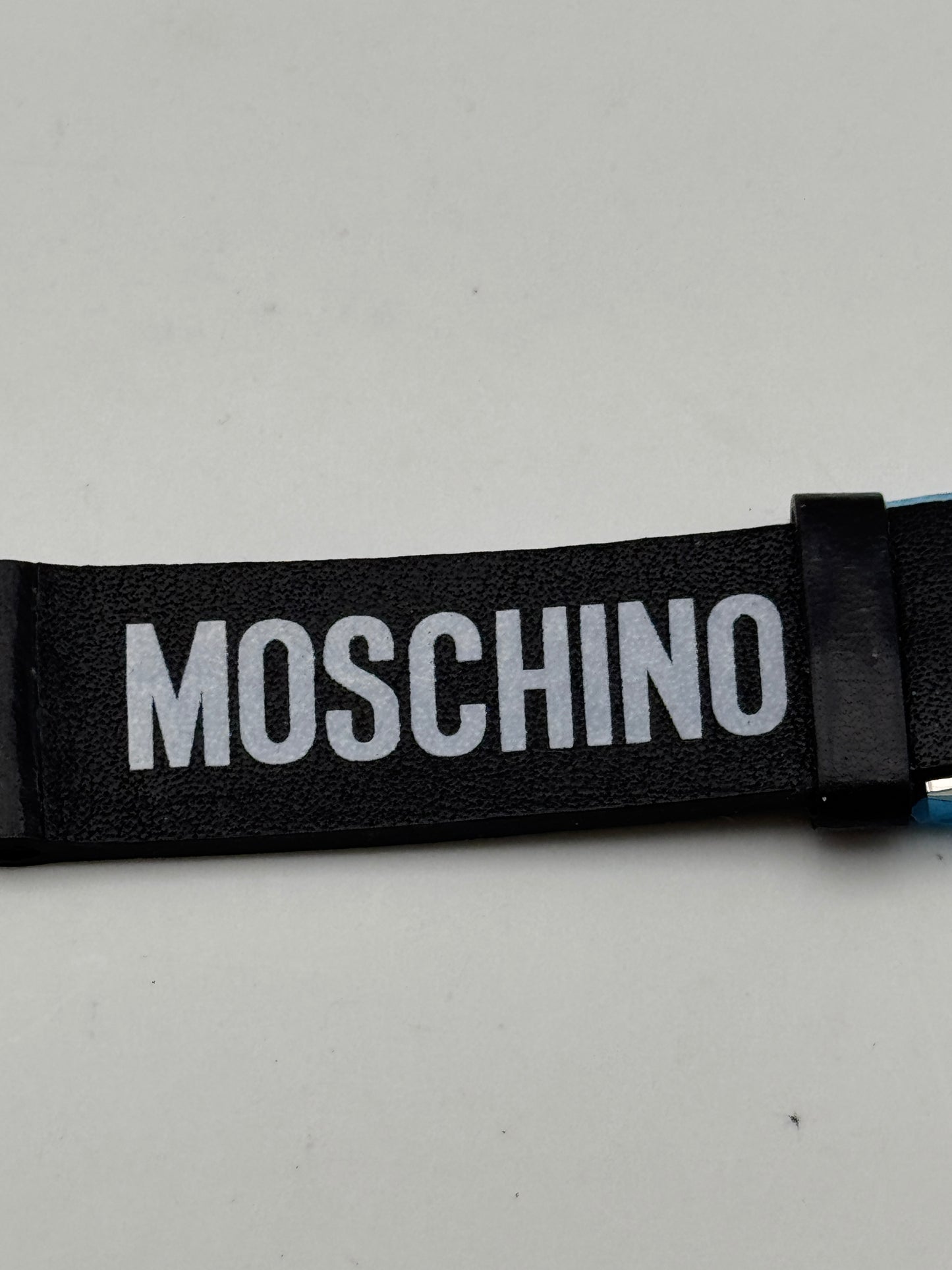 moschino cinturino strap leather pelle black 20mm