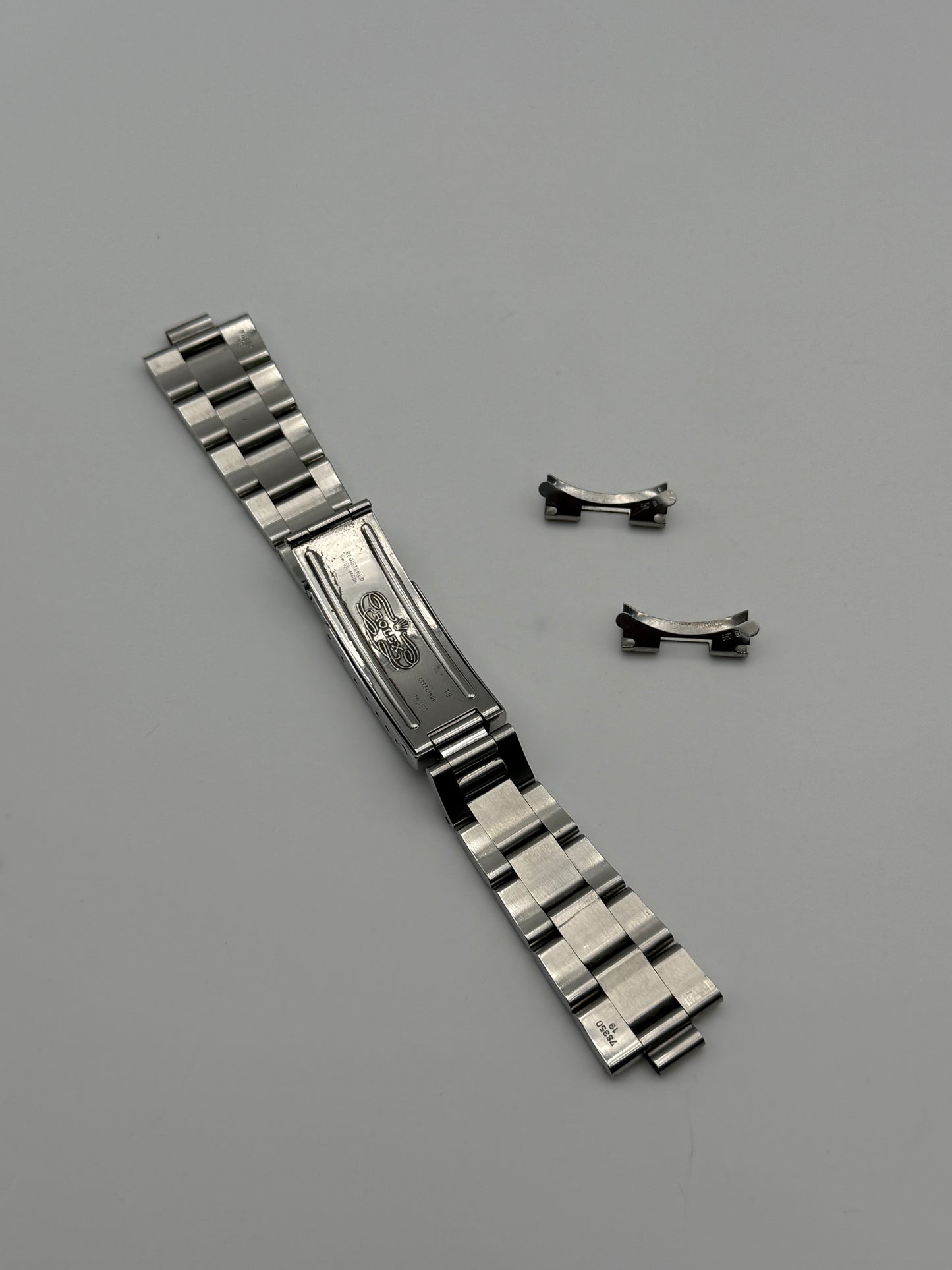 rolex 78350 19mm date T9 endlink 557B bracciale bracelet steel