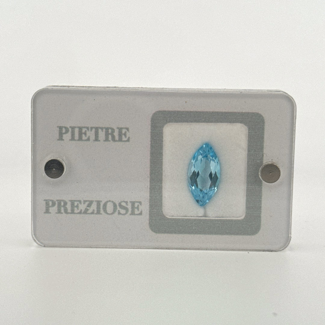 topazio azzurro navette natural blister 5.05ct