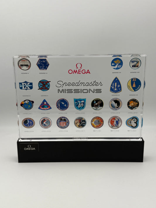 omega speedmaster missions display plate illuminated limited edition 393/1000