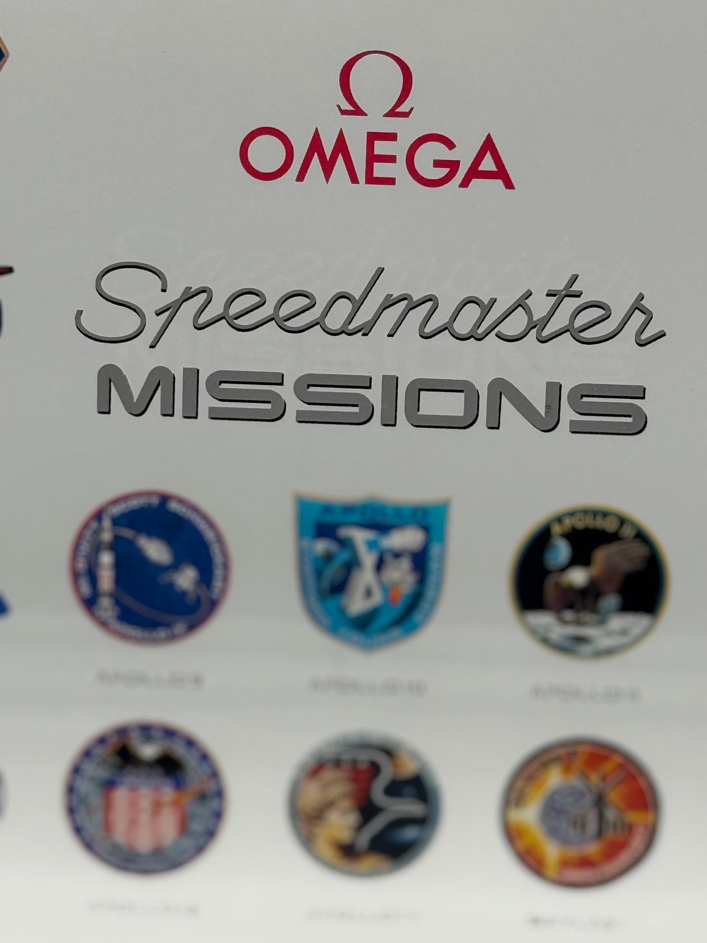 omega speedmaster missions display plate illuminated limited edition 393/1000