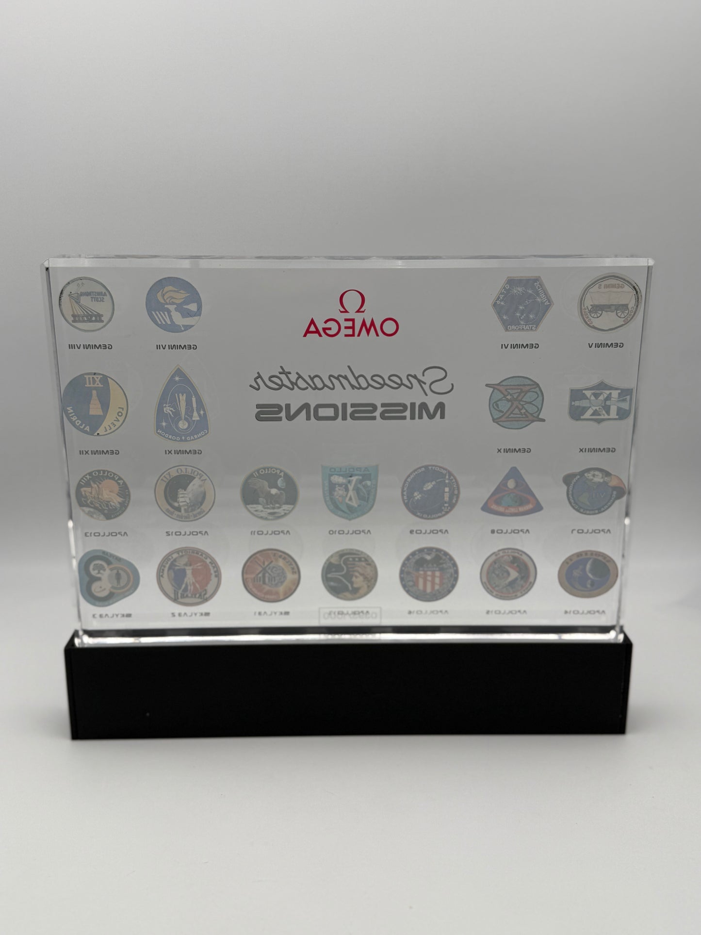 omega speedmaster missions display plate illuminated limited edition 393/1000