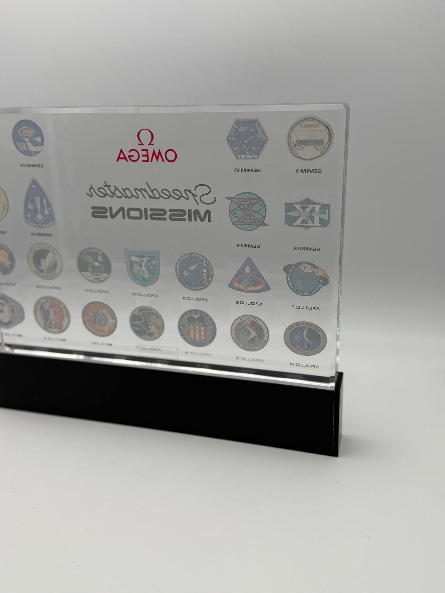 omega speedmaster missions display plate illuminated limited edition 393/1000