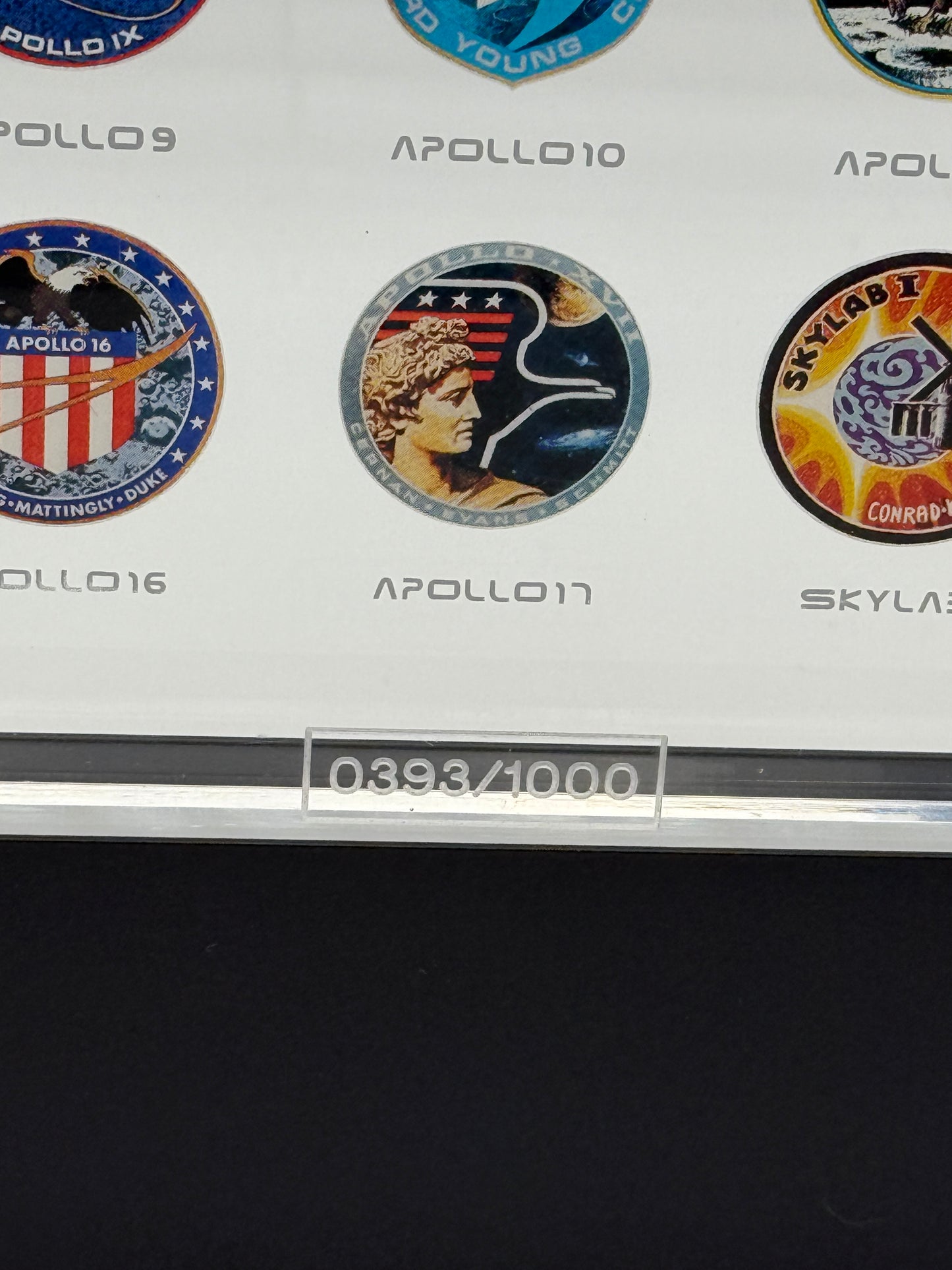omega speedmaster missions display plate illuminated limited edition 393/1000