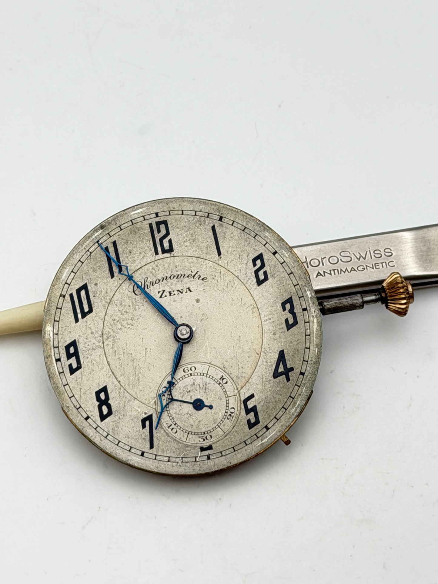 chronometre zena 42mm pocket watch movement movimento