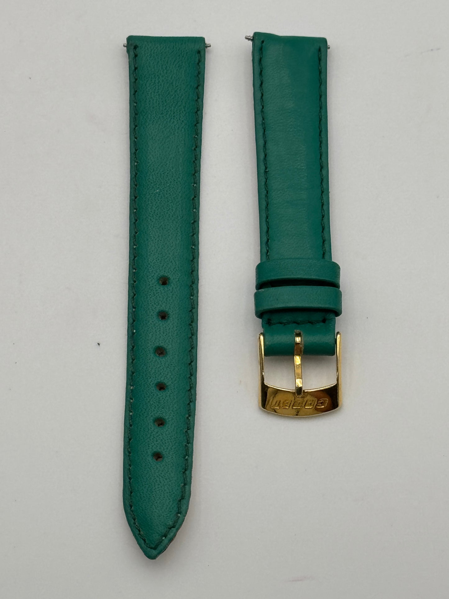 Cadet Chronostar cinturino strap leather pelle verde acqua 16mm