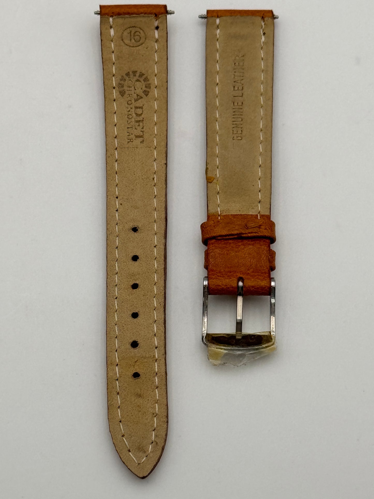 Cadet Chronostar cinturino strap 16mm marrone chiaro pelle leather