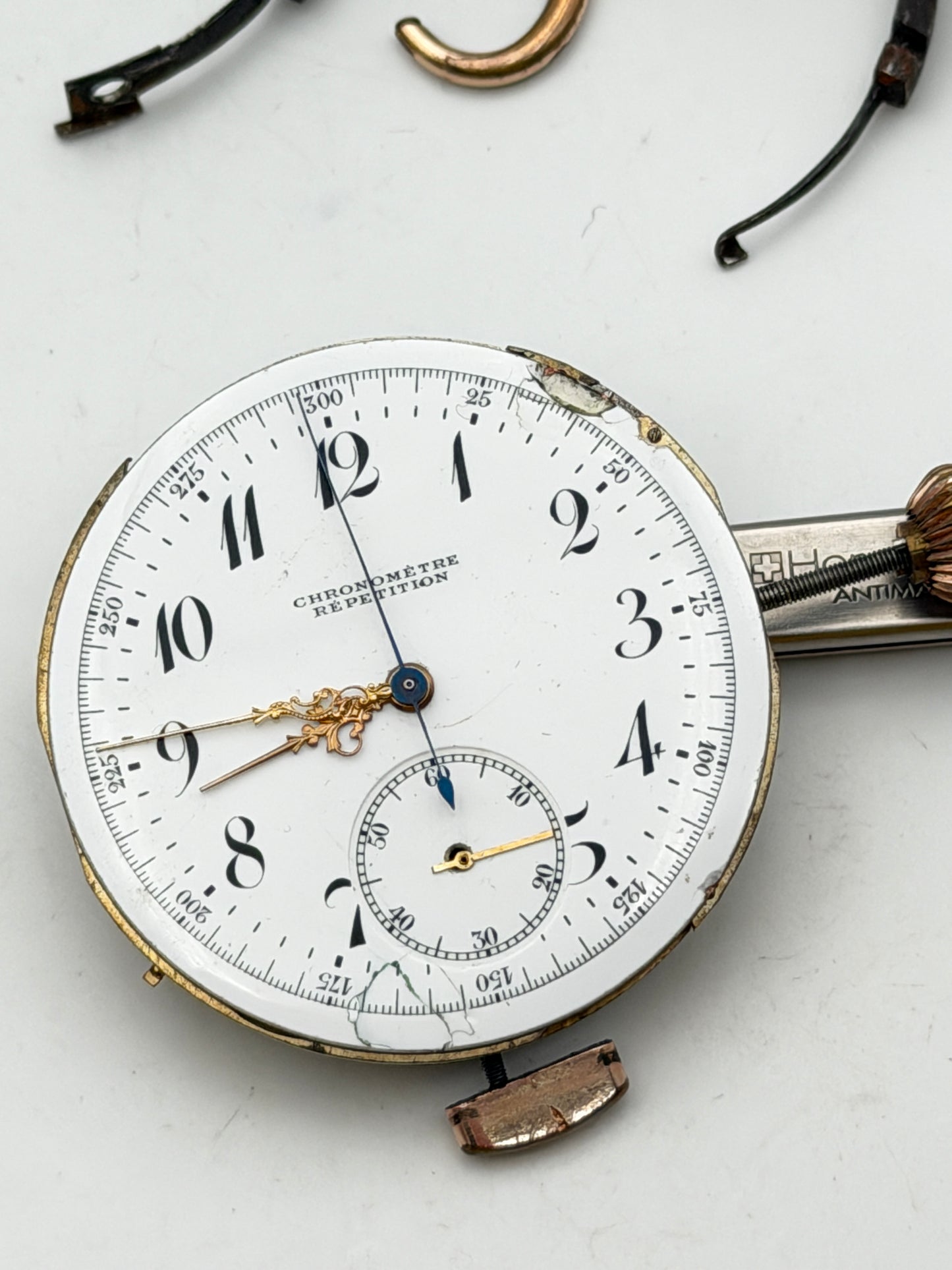pocket watch repetition ripetizione minuti e chrono minute repeater movement