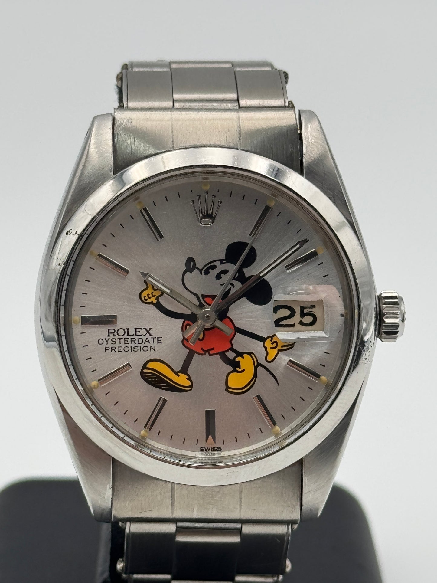 rolex precision oysterdate precision 6694 mickey mouse