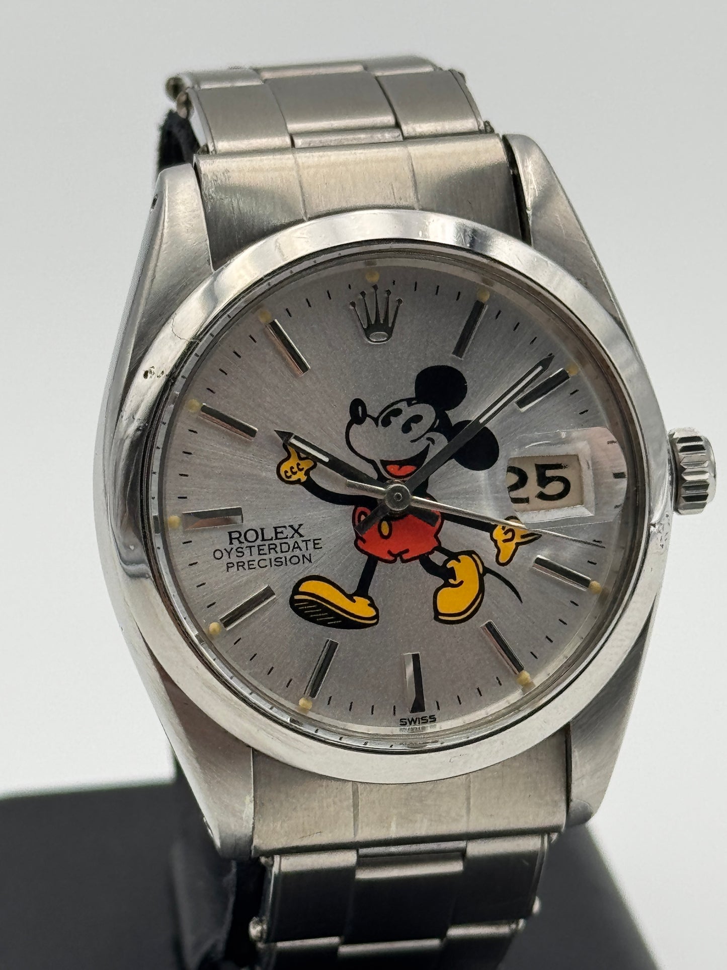 rolex precision oysterdate precision 6694 mickey mouse