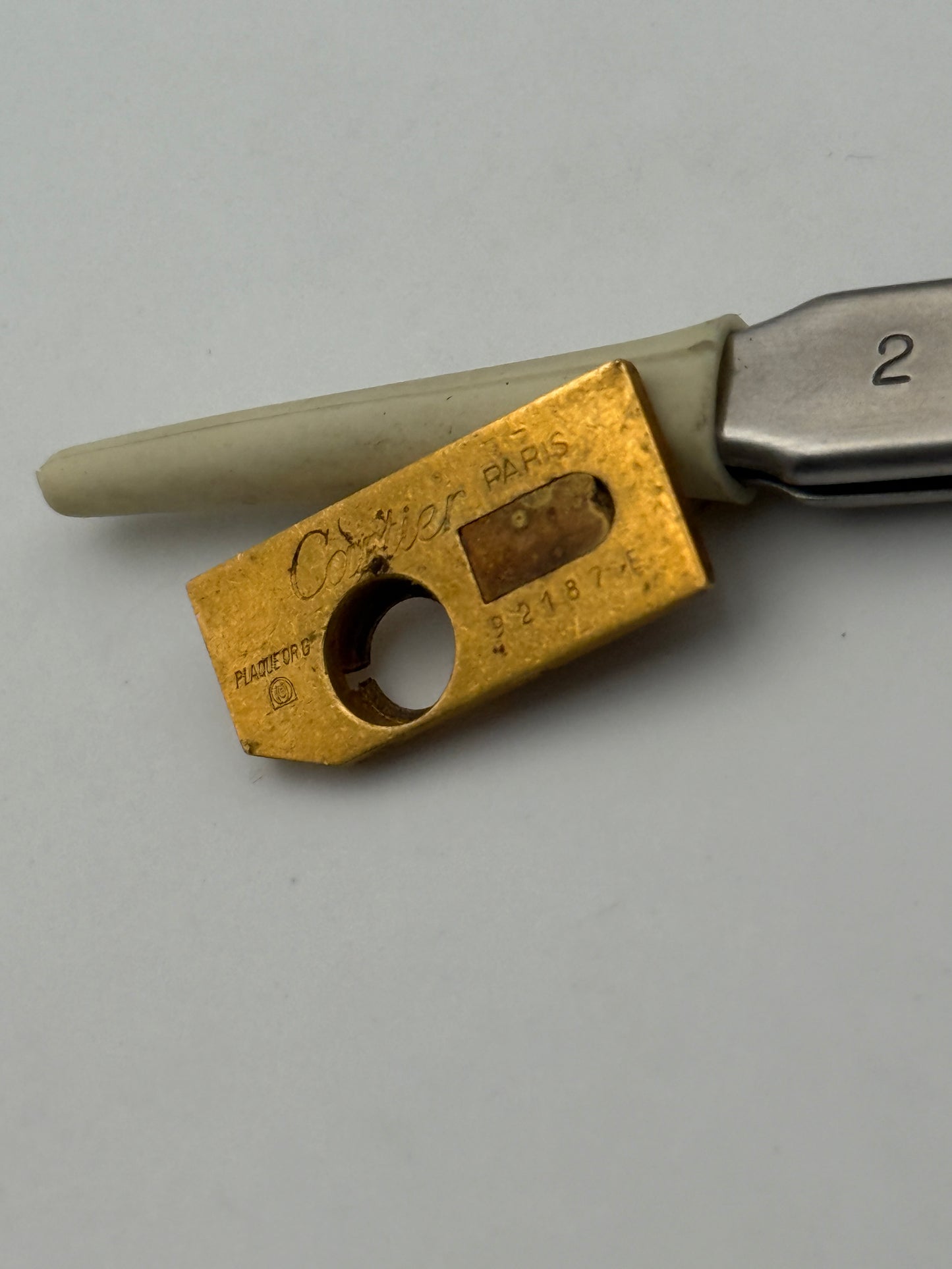 cartier lighter spare parts plaque or