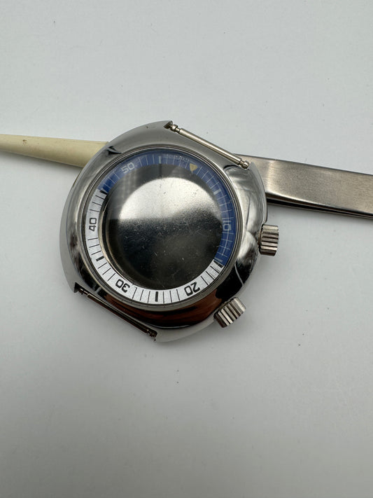 Diver doppia corona cassa 40.5mm  swiss made NOS