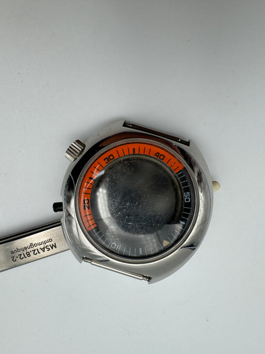 Diver doppia corona cassa  40.5mm swiss made NOS