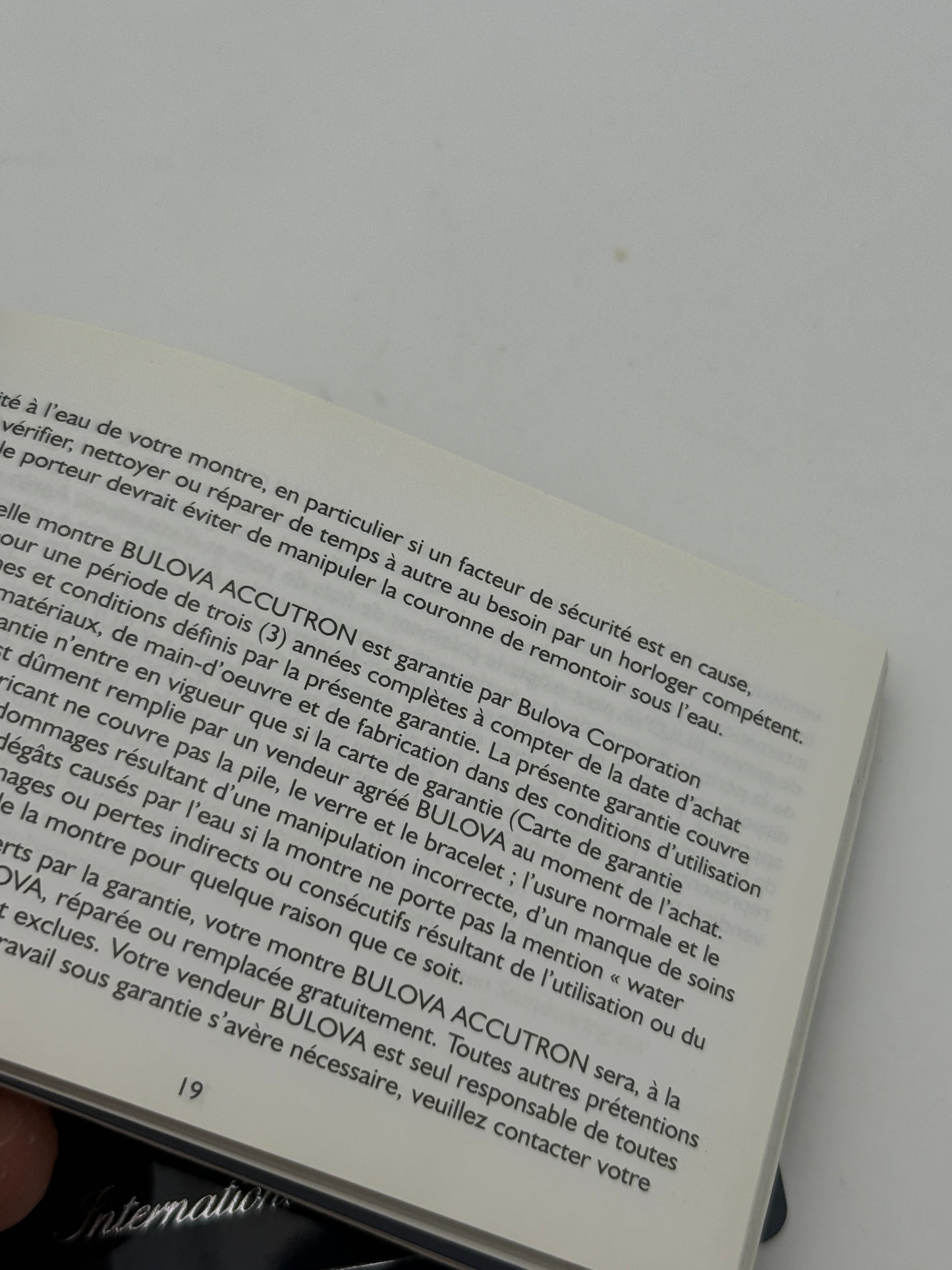 bulova accutron warranty booklet garanzia guarantee