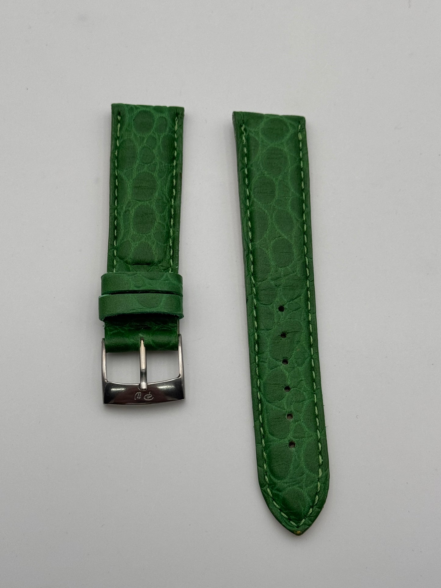 Philip Watch cinturino strap pelle leather coccodrillo verde 20mm